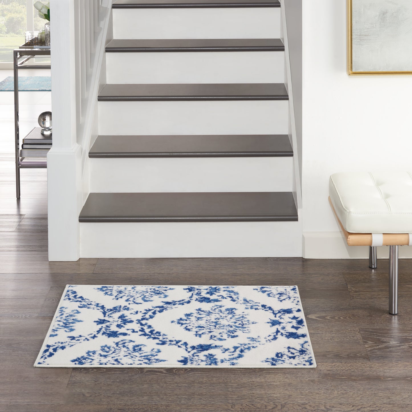 Nourison Home Whimsicle WHS01 Ivory Navy  Contemporary Machinemade Rug