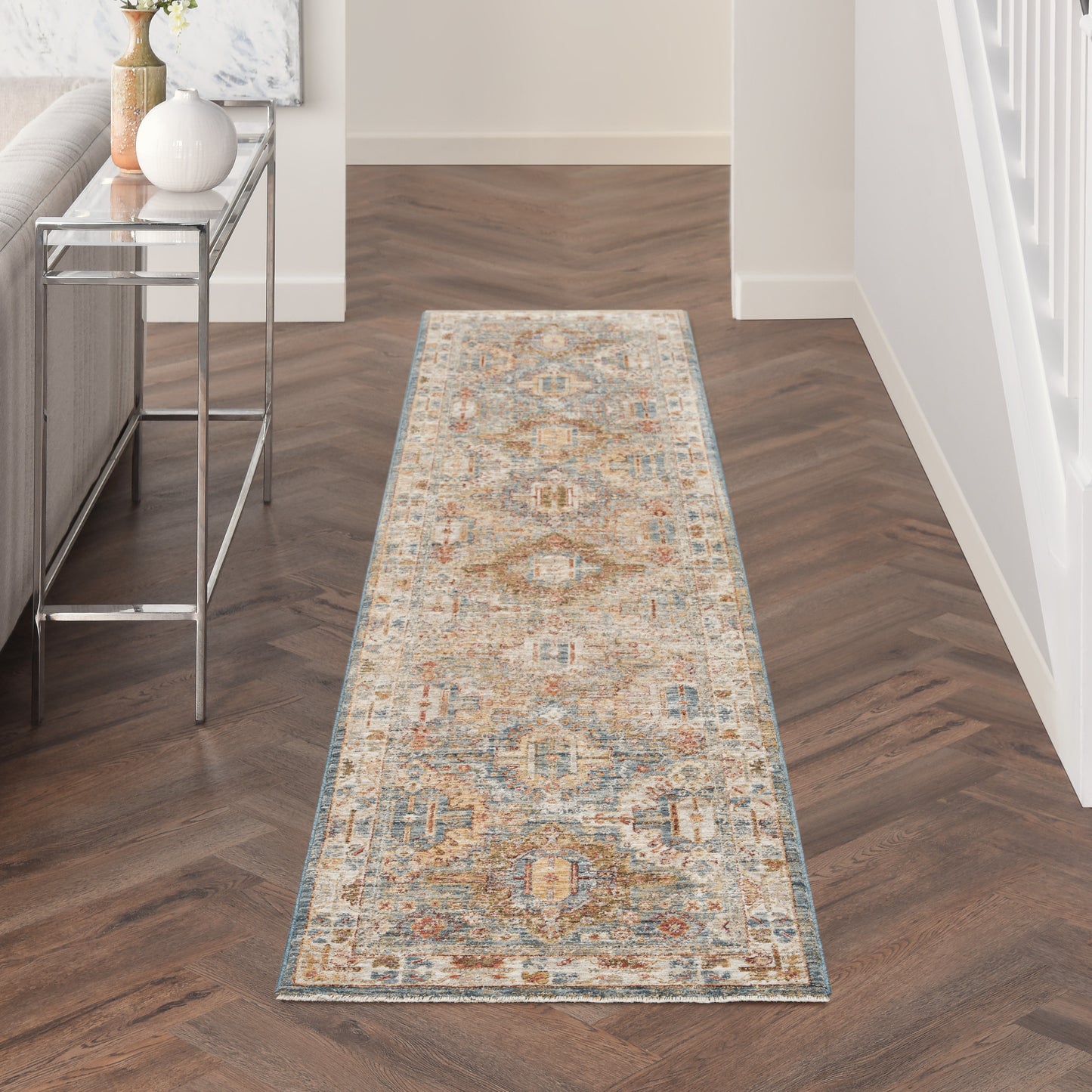 Nourison Home Sahar SHR01 Blue  Traditional Machinemade Rug