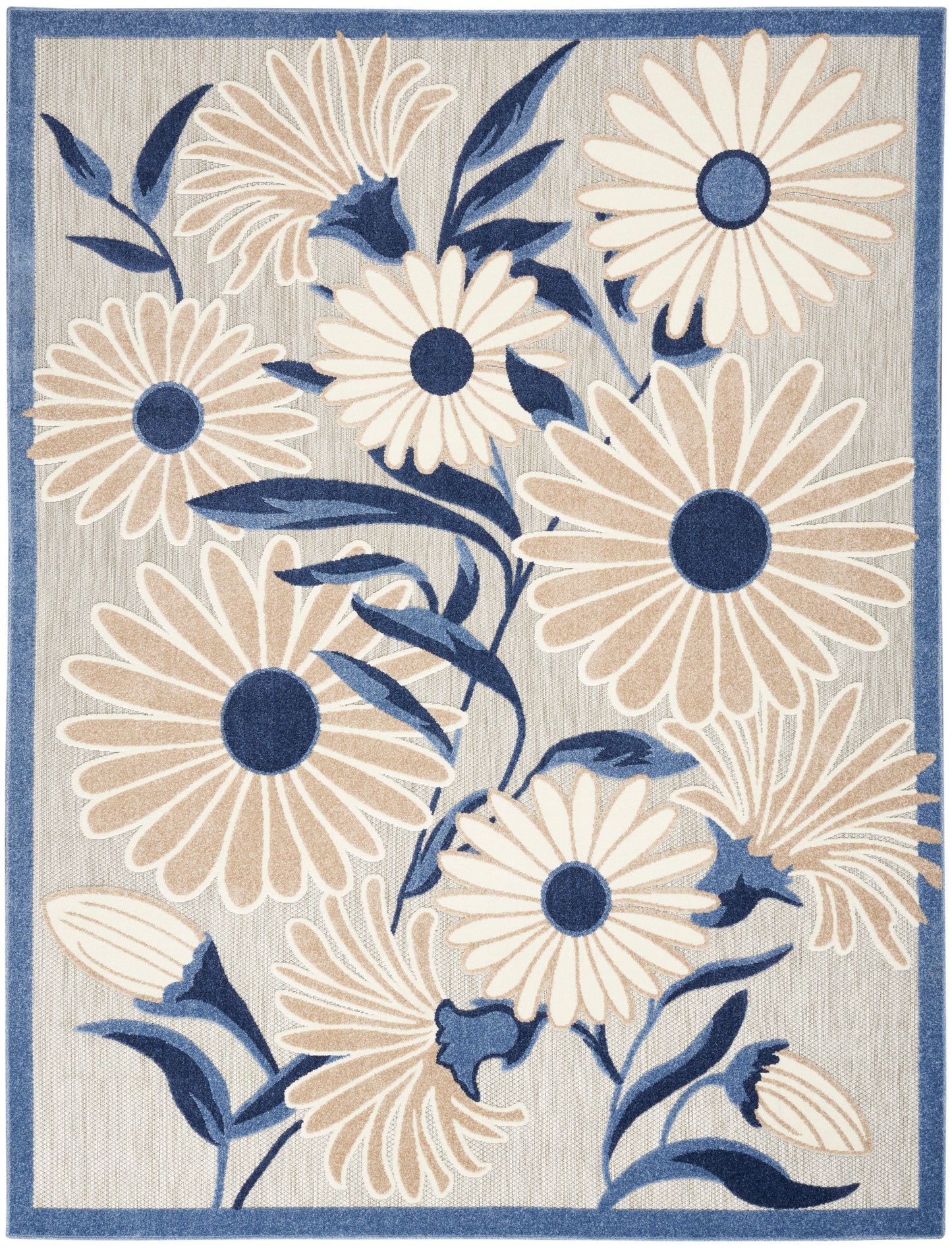 Nourison Home Aloha ALH33 Blue Grey  Contemporary Machinemade Rug