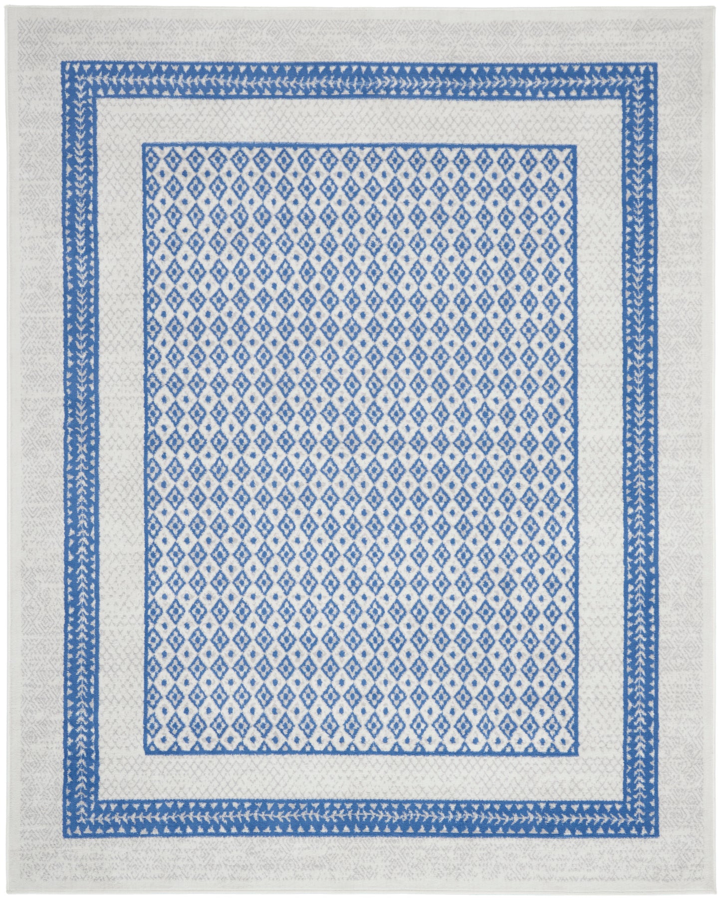 Nourison Home Whimsicle WHS13 Ivory Blue  Contemporary Machinemade Rug