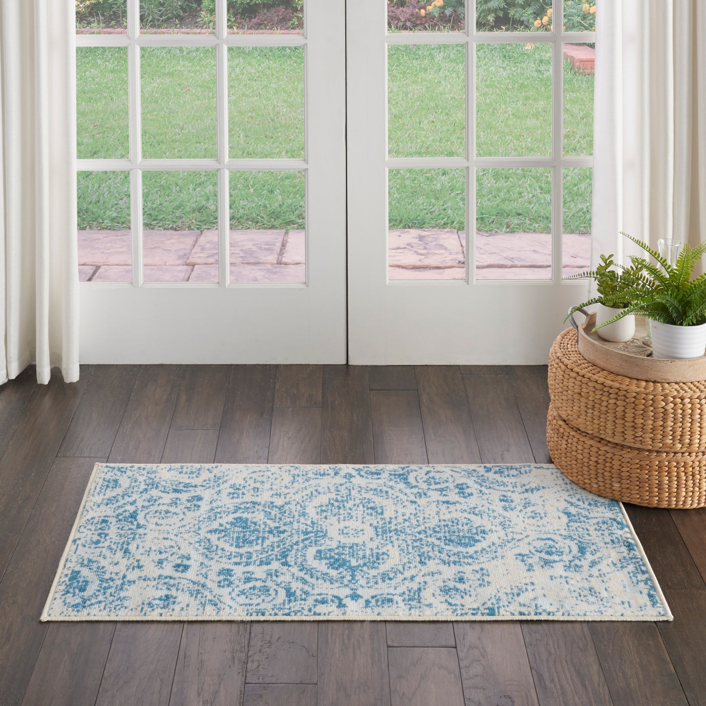 Nourison Home Jubilant JUB05 Blue  Transitional Machinemade Rug