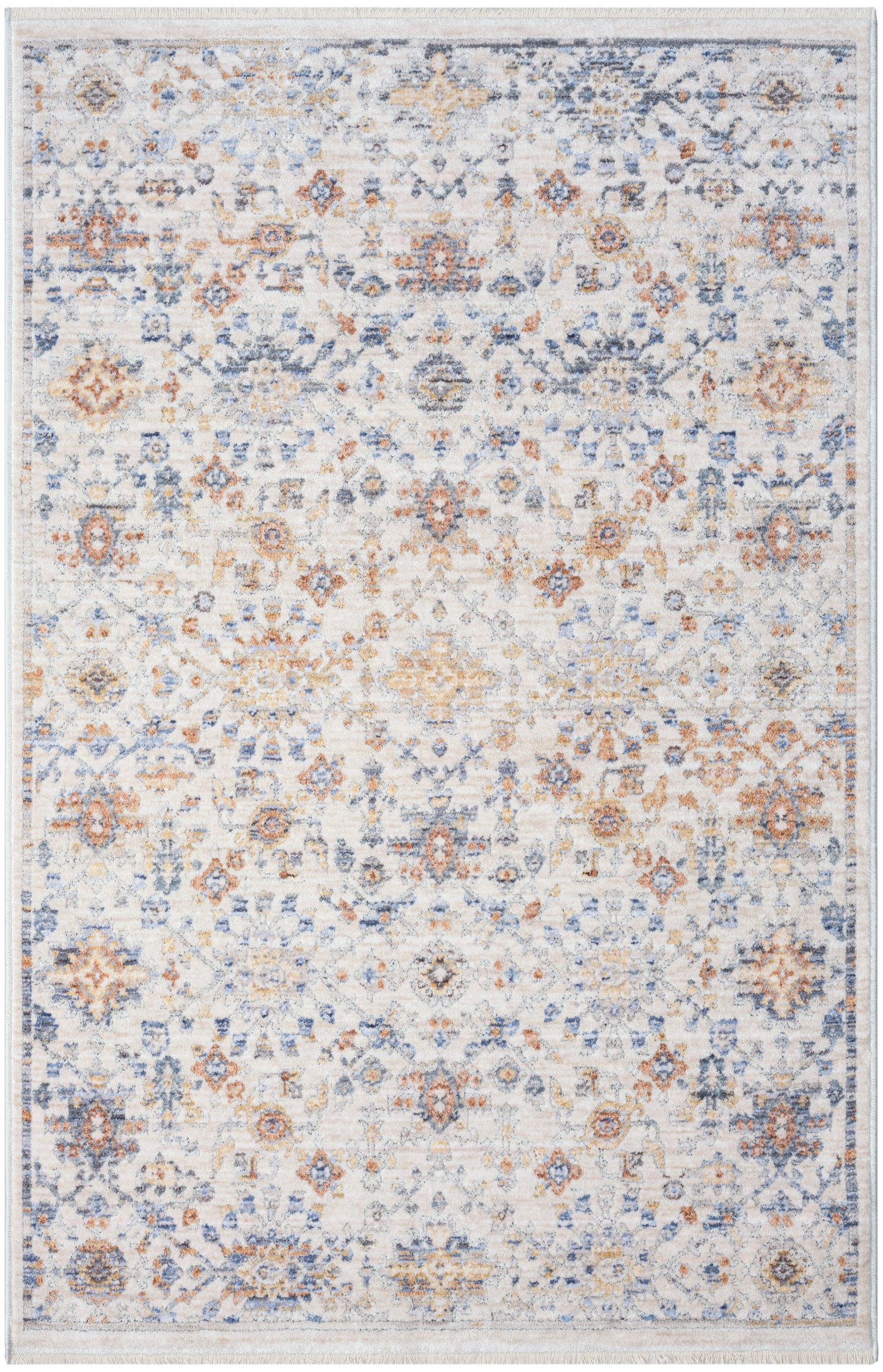 Nourison Home Elegant Heirlooms ELH02 Ivory Grey  Traditional Machinemade Rug