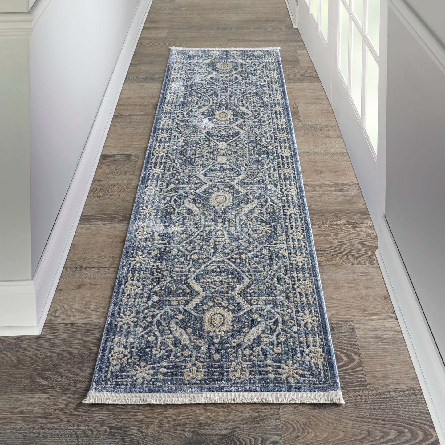 Nourison Home Lustrous Weave LUW03 Blue   Machinemade Rug