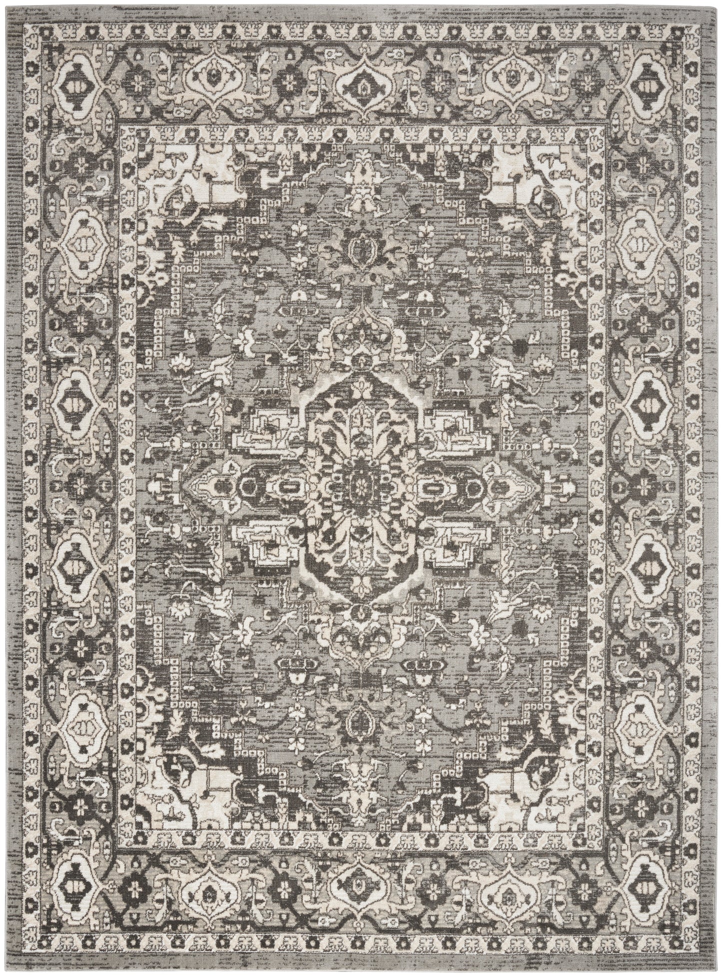 Nourison Home Quarry QUA05 Grey  Transitional Machinemade Rug