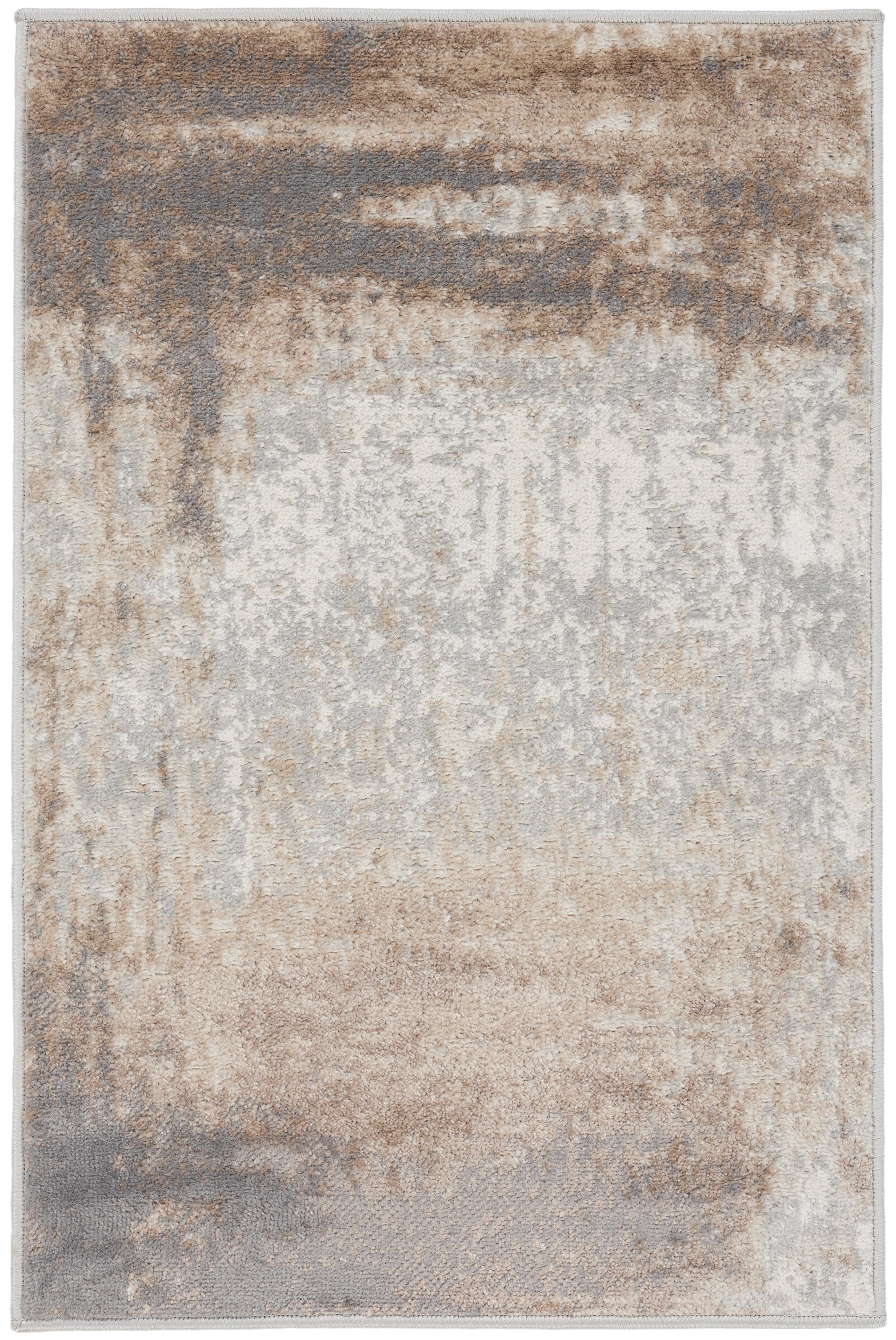 Nourison Home Elation ETN07 Grey Ivory Contemporary Machinemade Rug