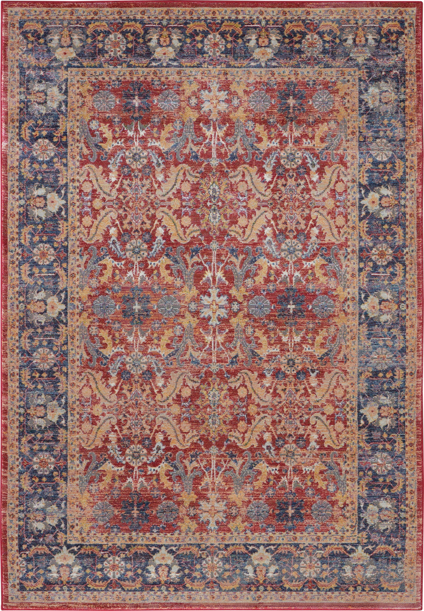 Nourison Home Ankara Global ANR02 Red  Traditional Machinemade Rug