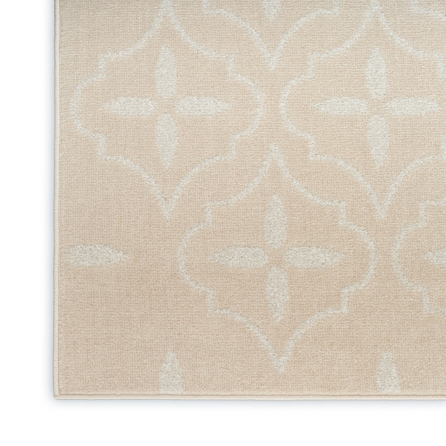 Nourison Home Nourison Essentials NRE04 Ivory Beige  Contemporary Machinemade Rug