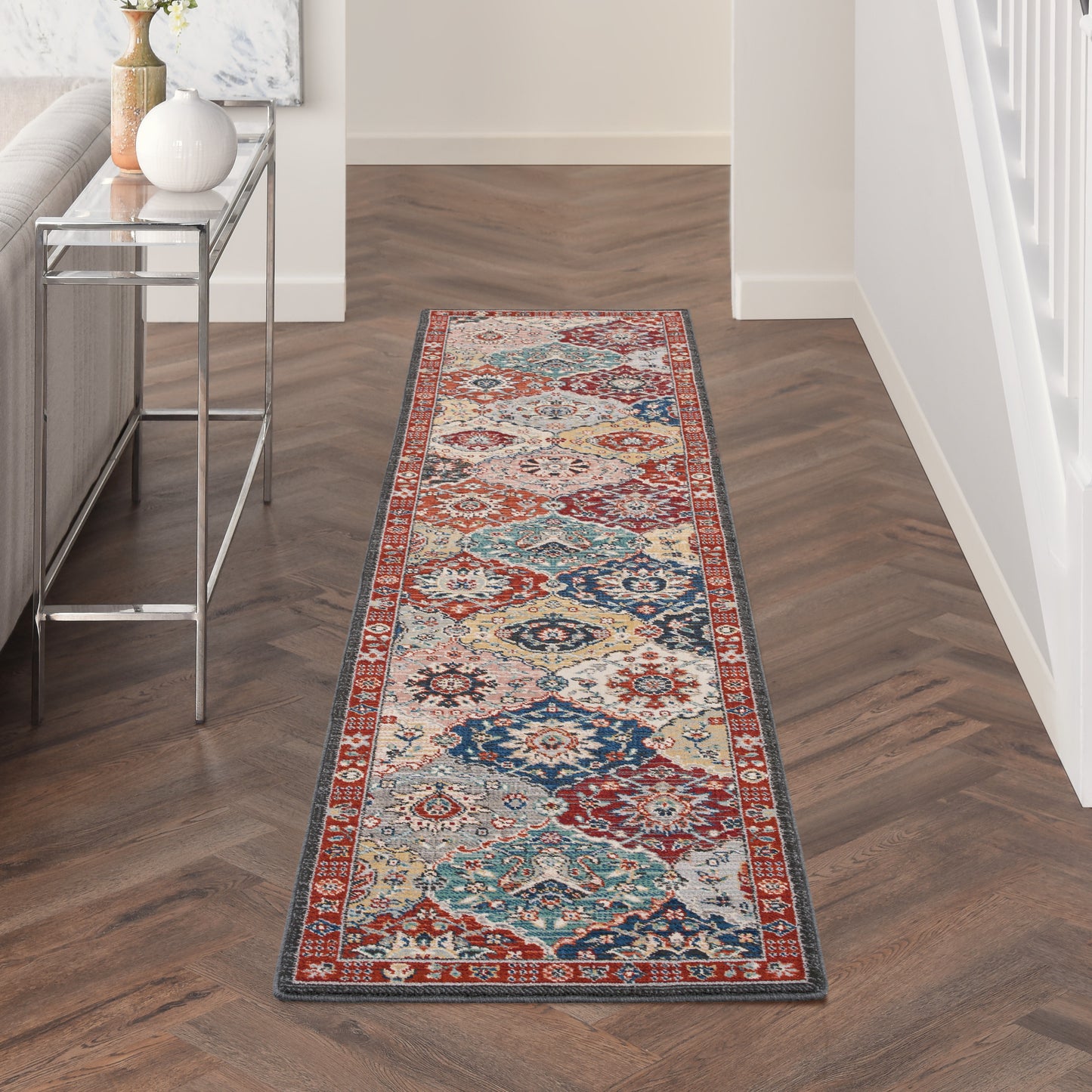 Nourison Home Parisa PSA05 Multicolor  Transitional Woven Rug