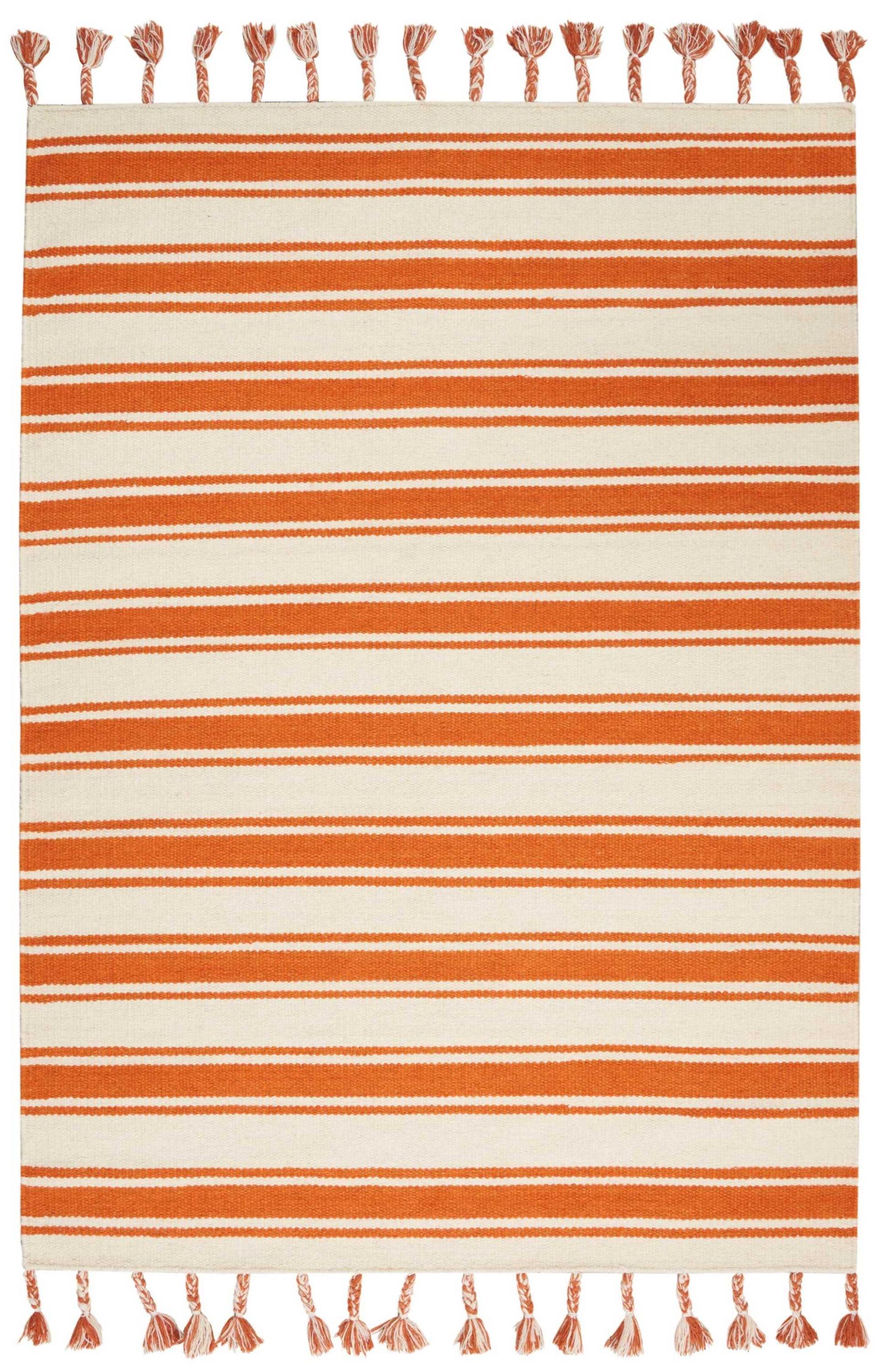 Nourison Home Rio Vista DST01 Ivory Orange  Contemporary Woven Rug