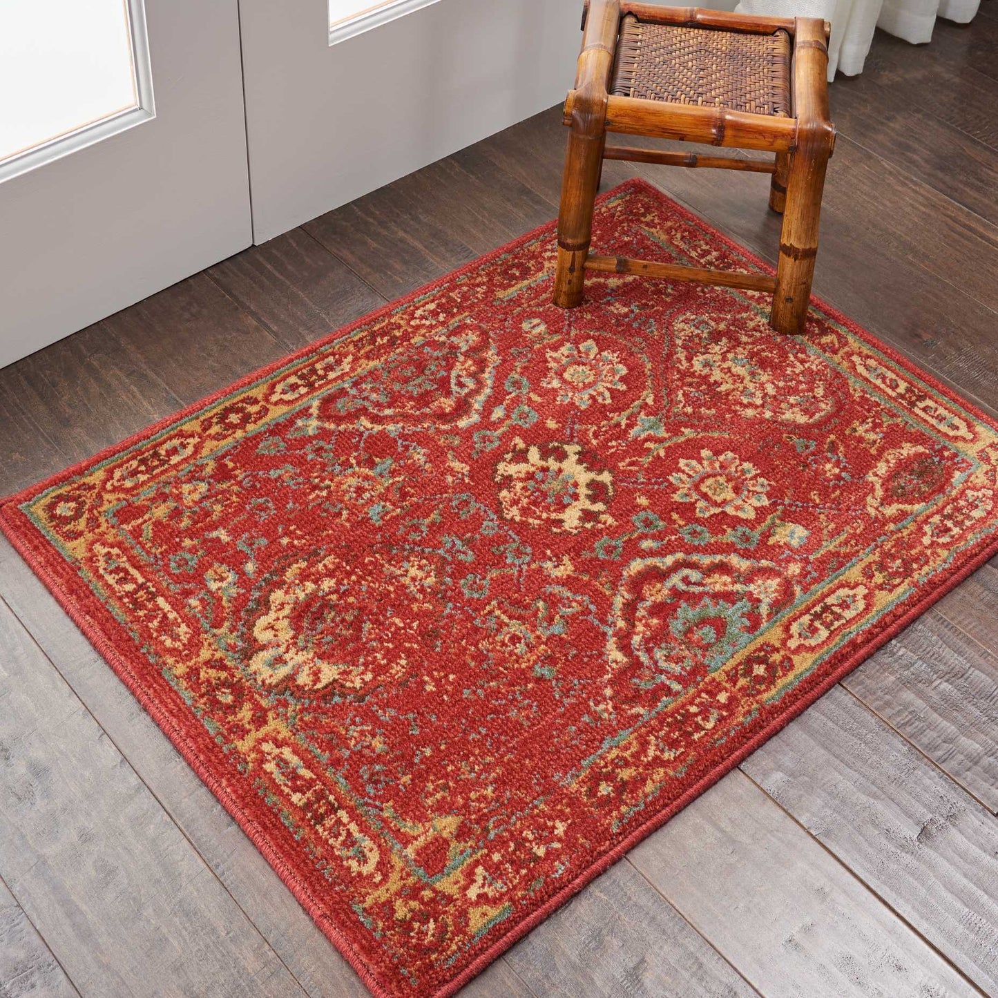 Nourison Home Somerset ST90 Brick  Traditional Machinemade Rug