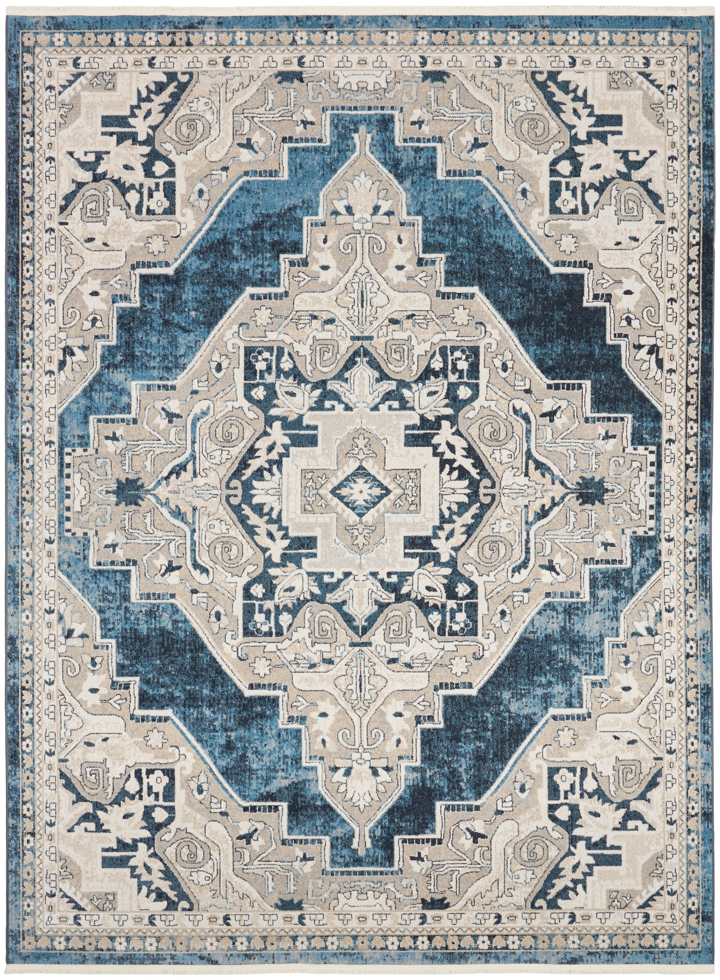 Nourison Home Carina CNA01 Blue Grey  Transitional Machinemade Rug