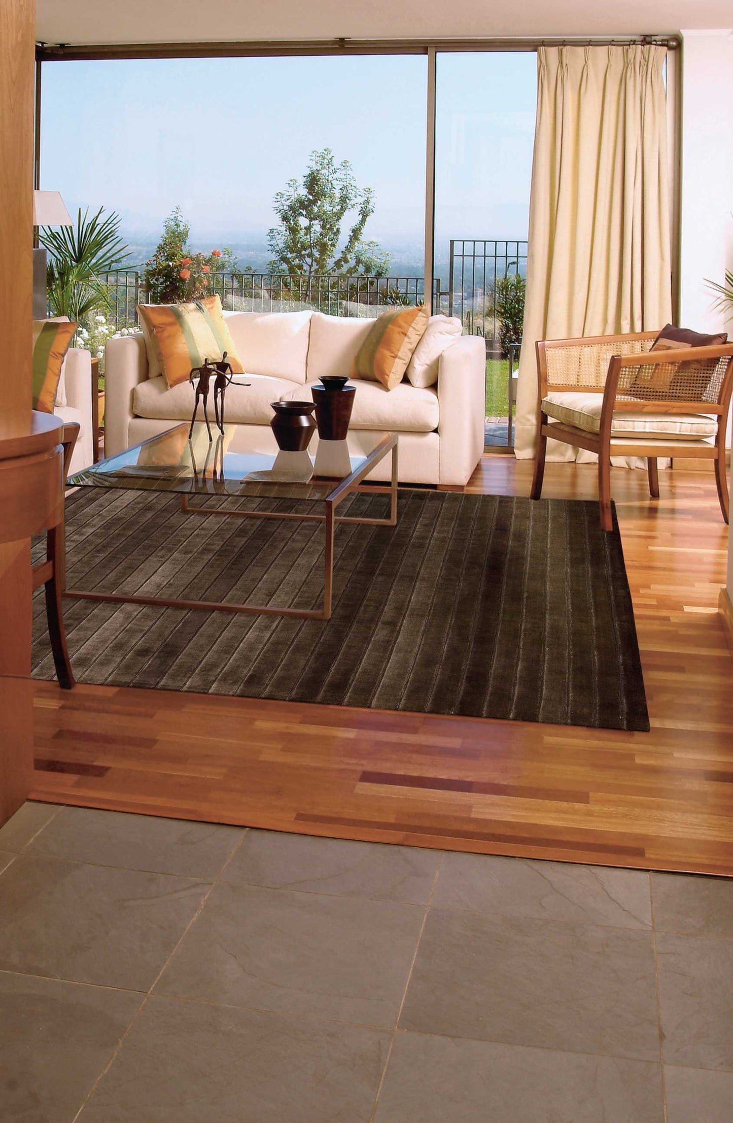 Nourison Home Aura AUR01 Chocolate  Contemporary Woven Rug