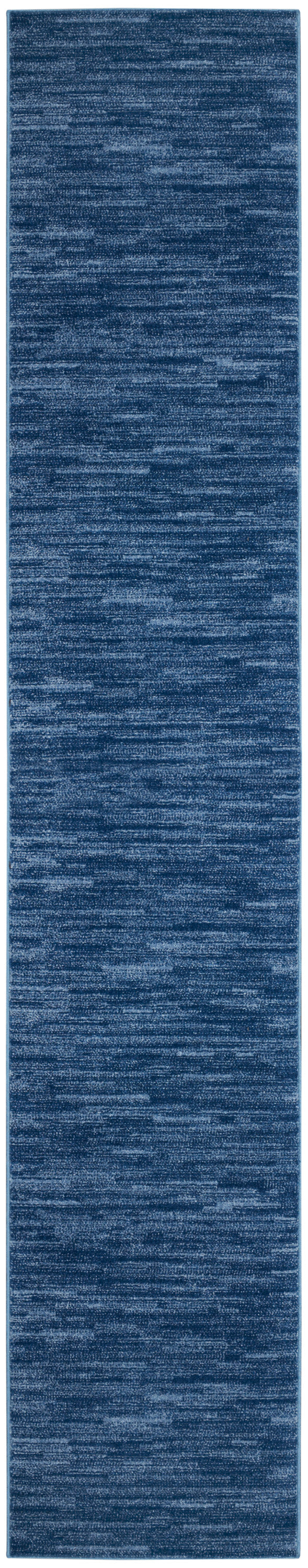 Nourison Home Nourison Essentials NRE01 Navy Blue  Contemporary Machinemade Rug