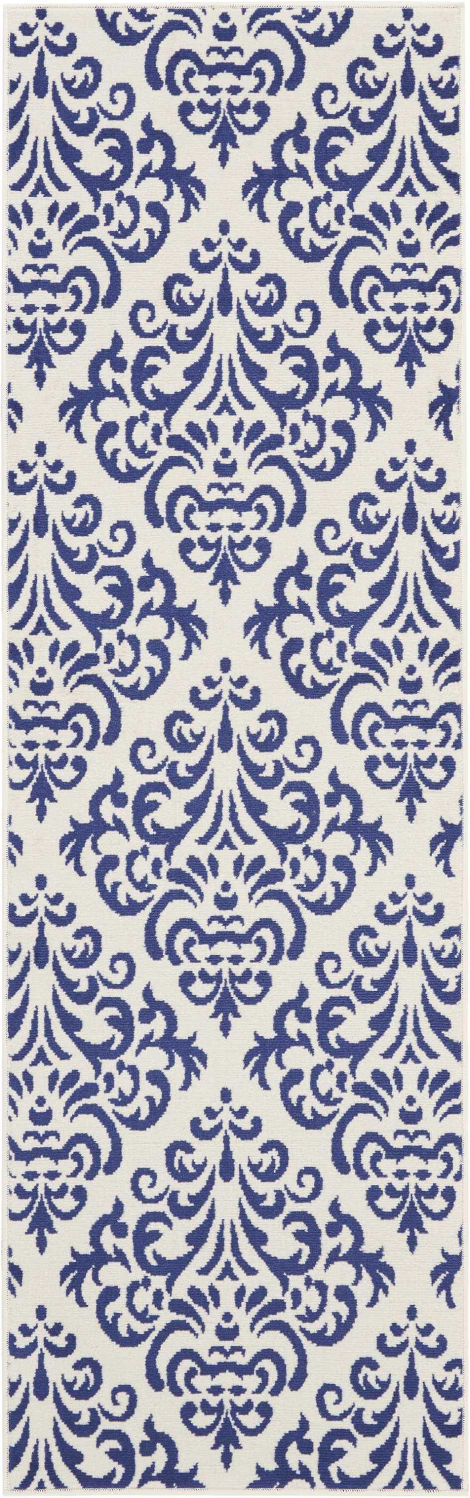 Nourison Home Grafix GRF06 White Blue  Transitional Machinemade Rug