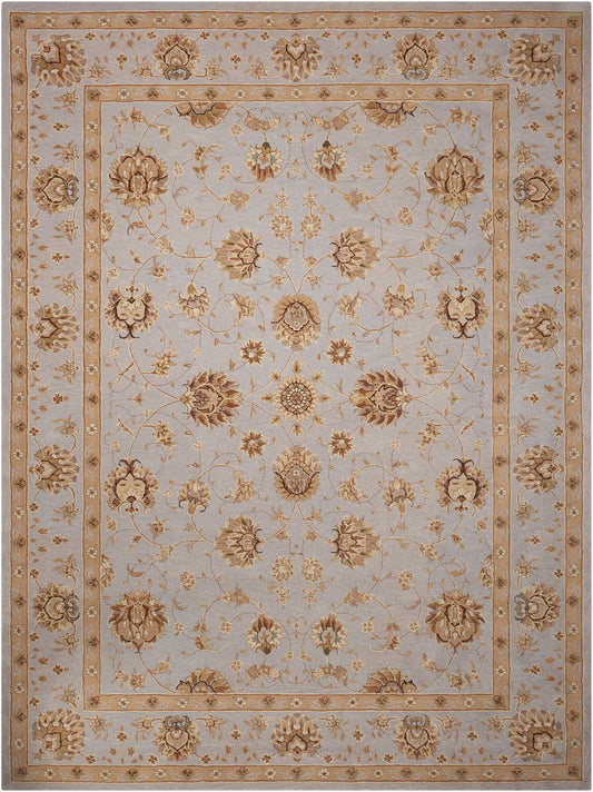 Nourison Home Heritage Hall HE28 Light Blue Traditional Tufted Rug