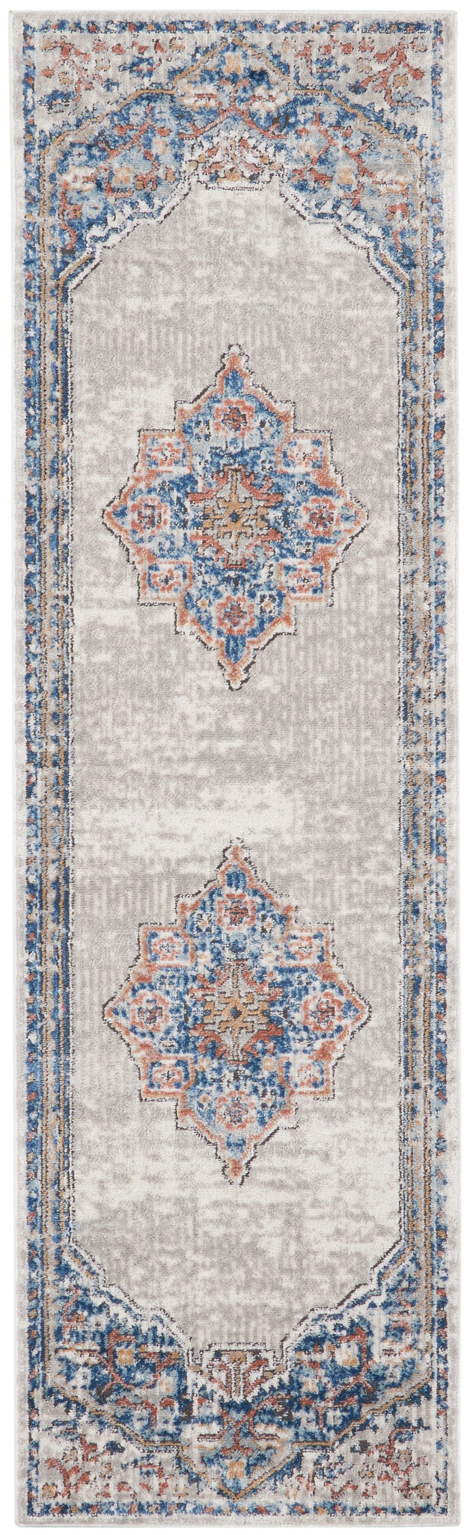 Nourison Home Quarry QUA12 Blue Grey  Traditional Machinemade Rug