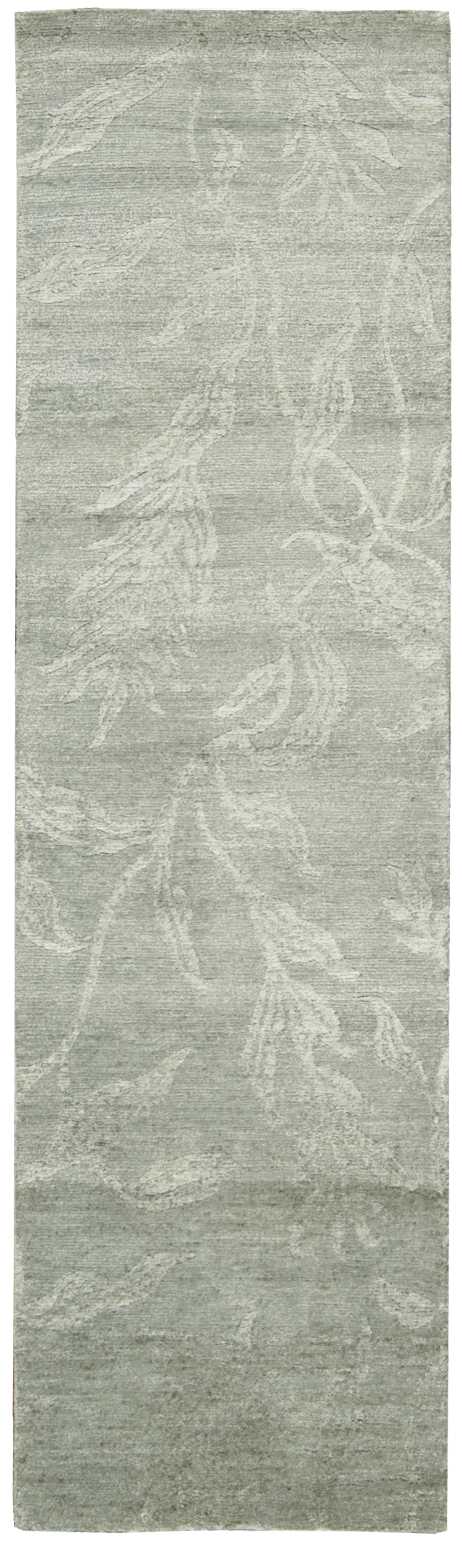 Nourison Home Silk Shadows SHA01 Light Green Contemporary Knotted Rug