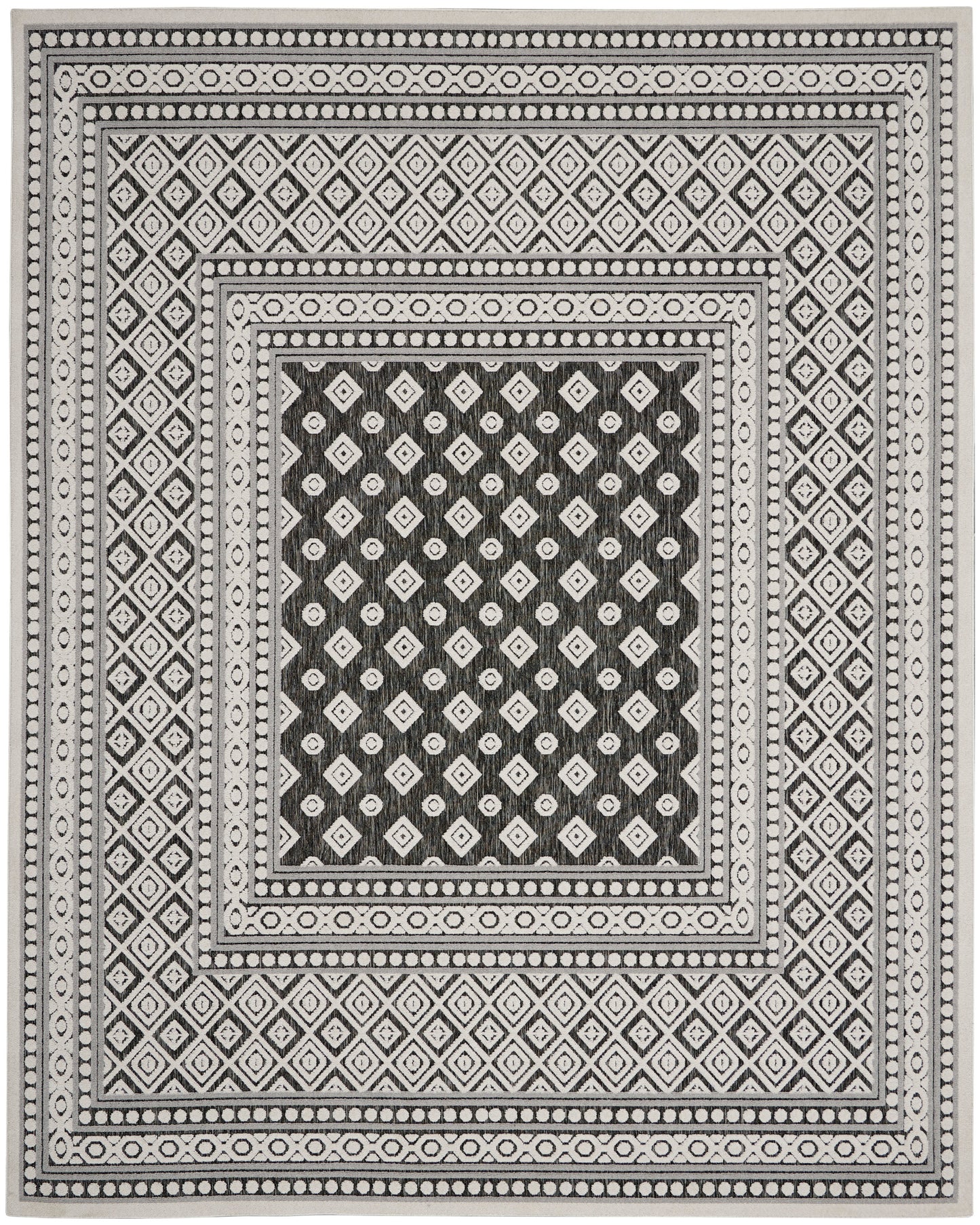 Nourison Home Key Largo KLG02 Dark Grey  Transitional Machinemade Rug