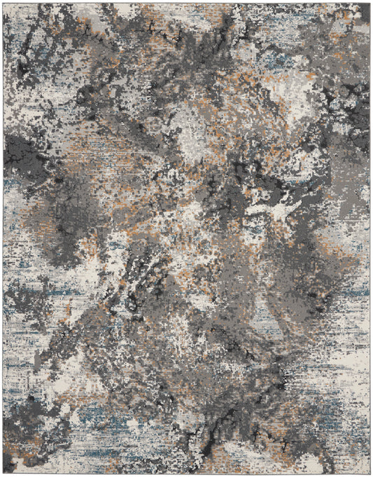 Nourison Home Tangra TNR01 Grey Multi  Contemporary Machinemade Rug