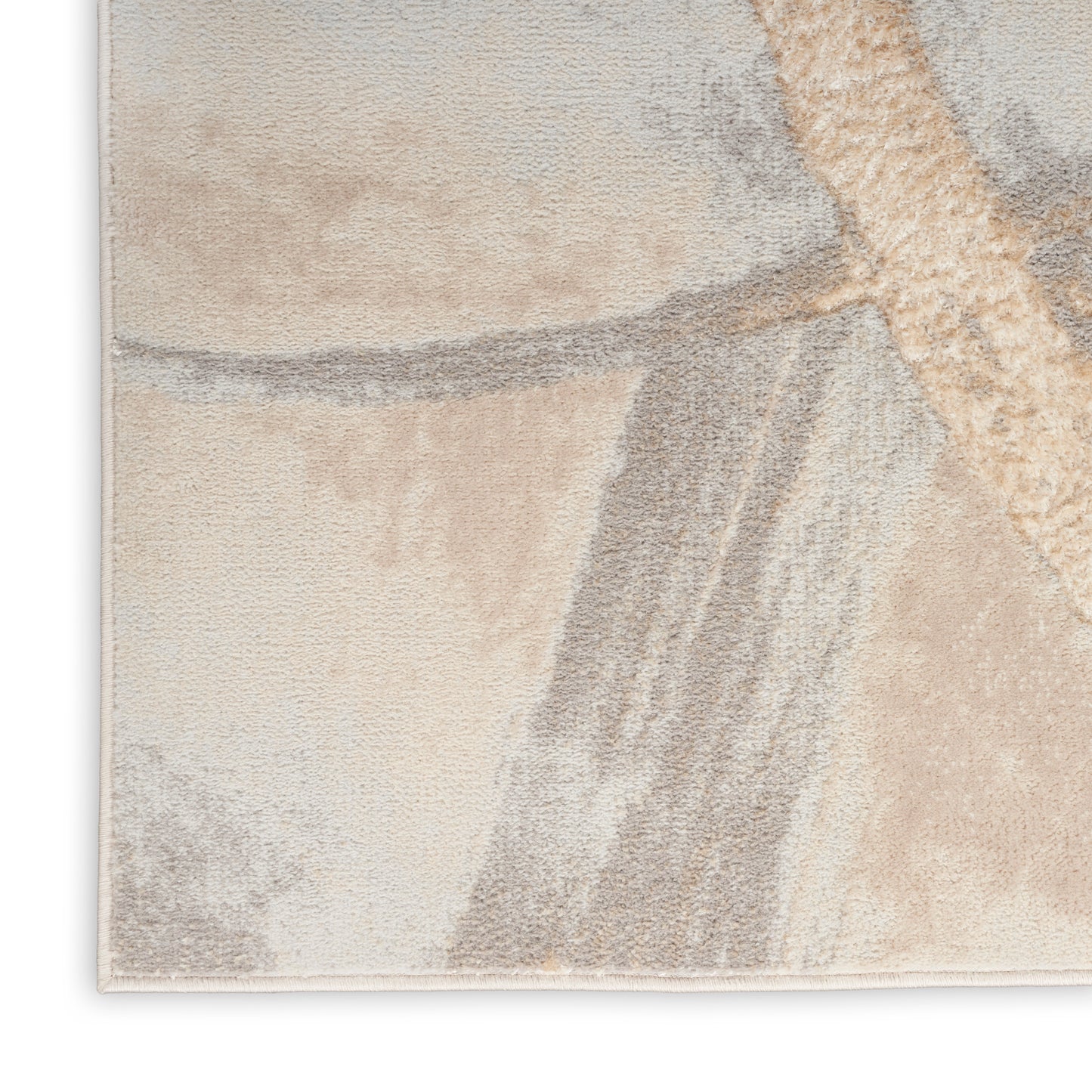 Inspire Me! Home Décor Brushstrokes BSK01 Beige Grey Contemporary Machinemade Rug