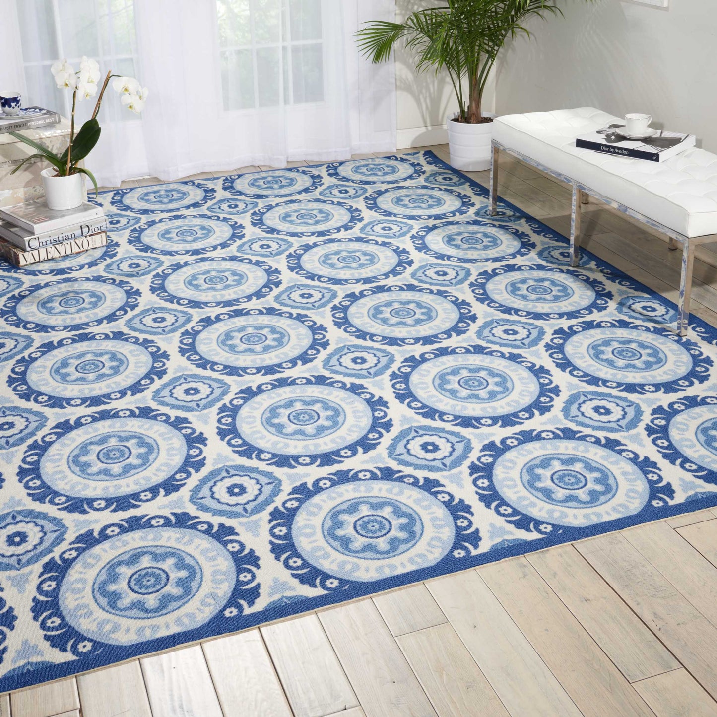 Waverly Sun N Shade SND16 Navy Contemporary Machinemade Rug - Rugs - Waverly - Atlanta Designer Rugs