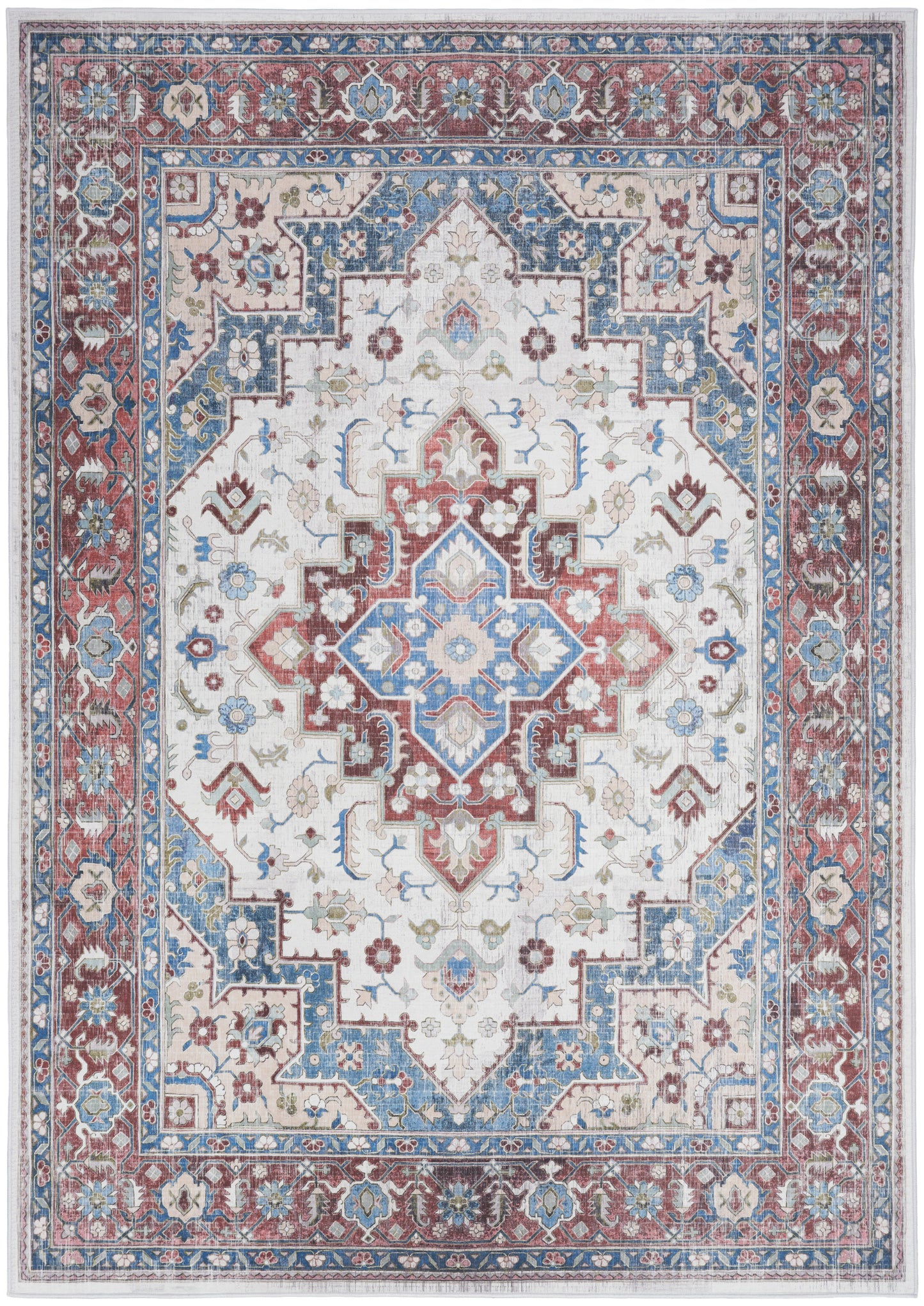 Nourison Home Vintage Home VNH04 Ivory Red  Traditional Machinemade Rug