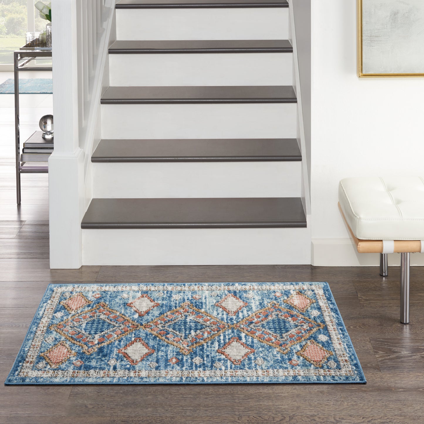 Nourison Home Quarry QUA14 Blue  Contemporary Machinemade Rug