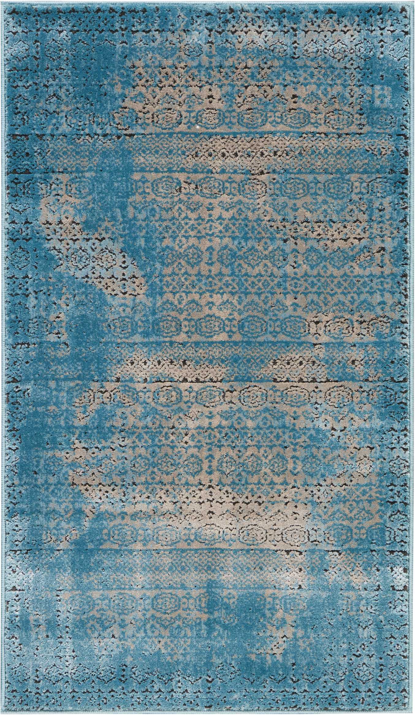 Nourison Home Karma KRM01 Blue Traditional Machinemade Rug