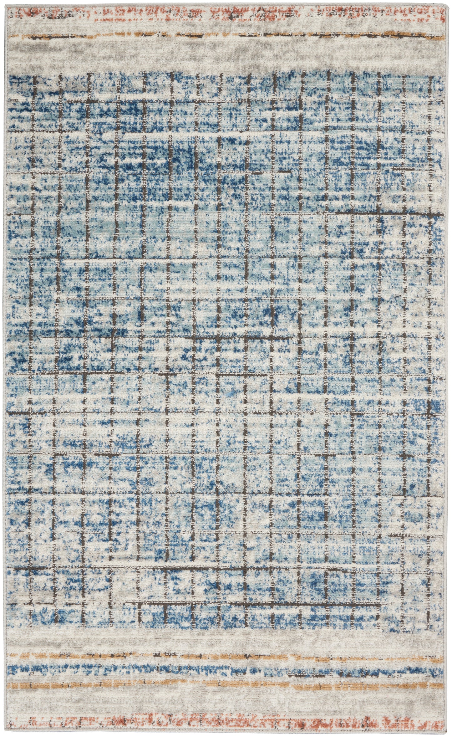 Nourison Home Quarry QUA13 Blue  Contemporary Machinemade Rug