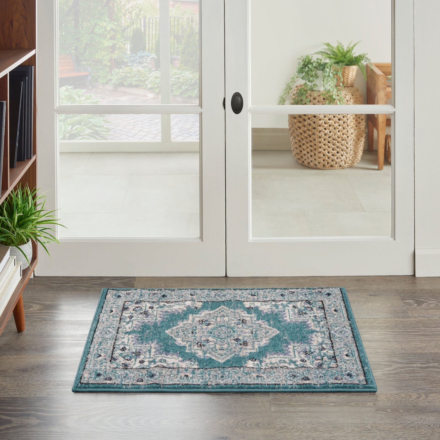 Nourison Home Passion PSN03 Turquoise Grey  Transitional Machinemade Rug