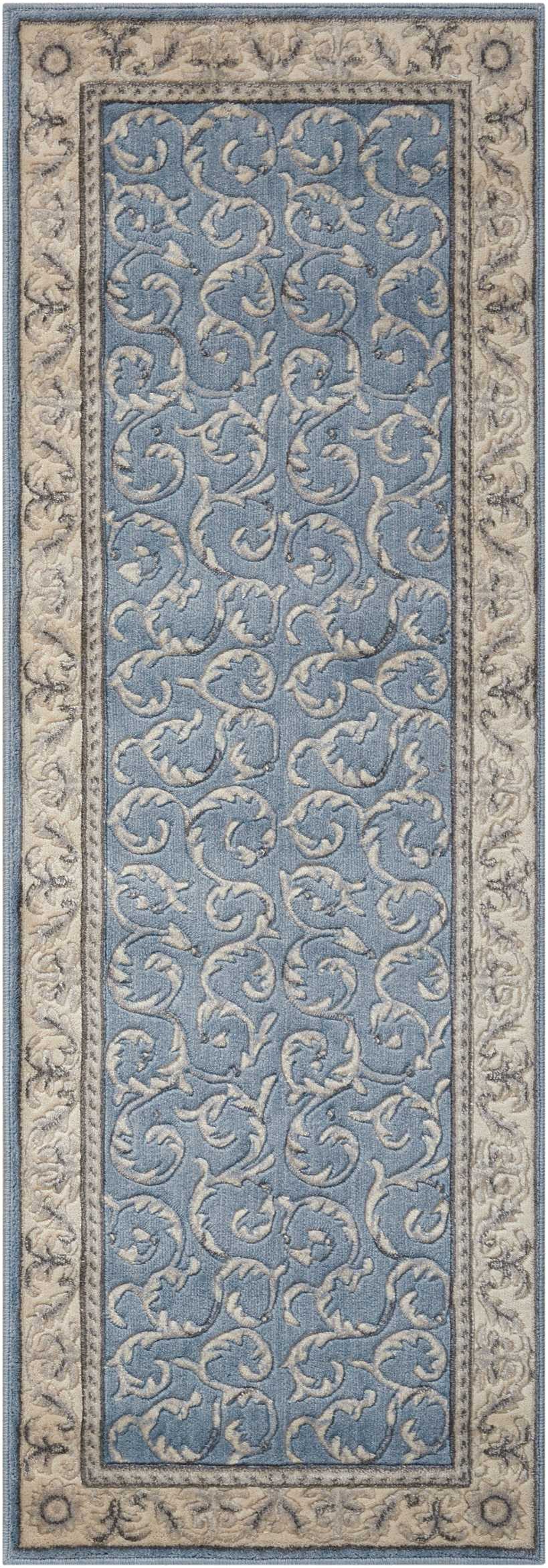 Nourison Home Somerset ST02 Light Blue  Traditional Machinemade Rug