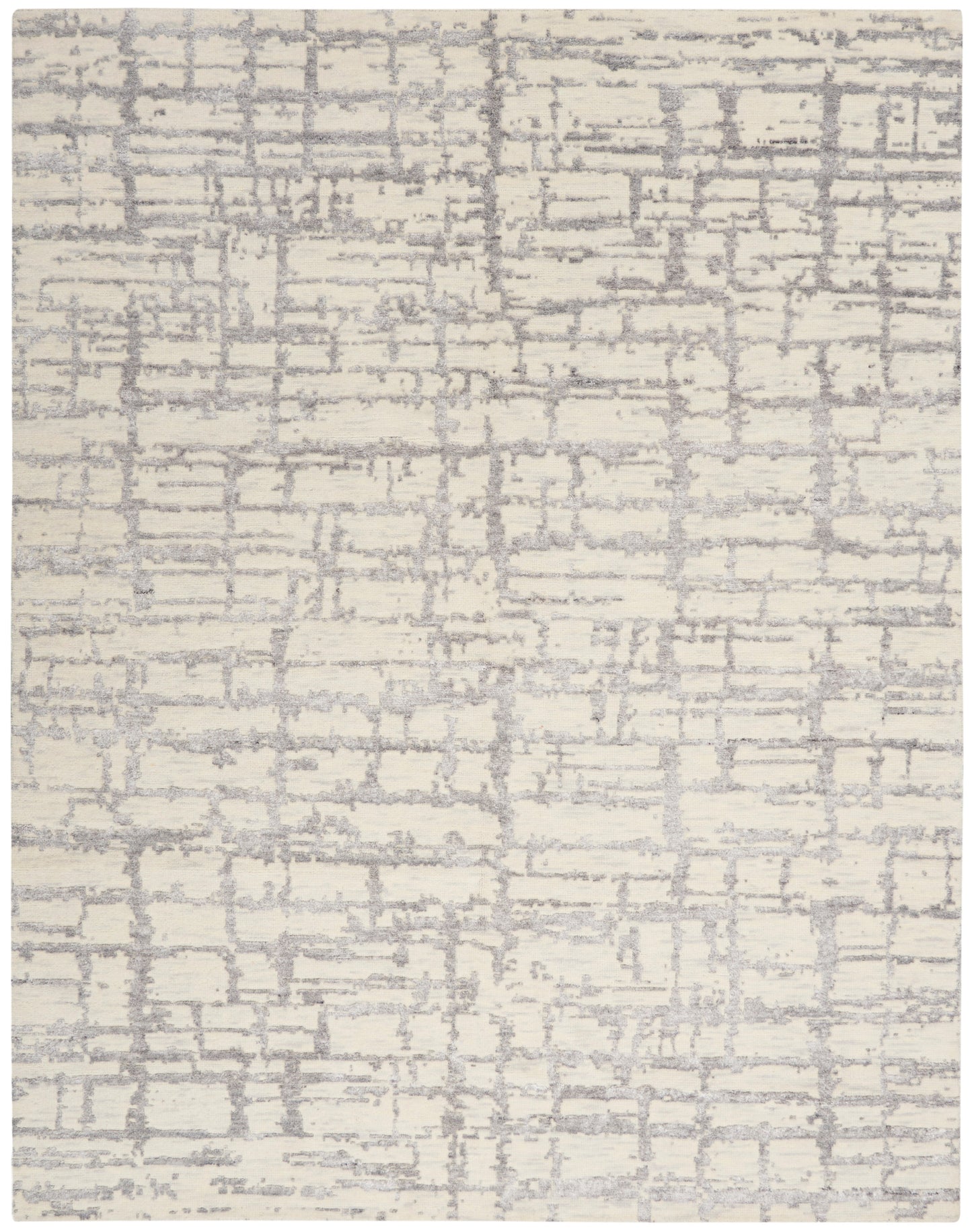 Nourison Home Luna LUN02 Ivory Grey  Contemporary Knotted Rug