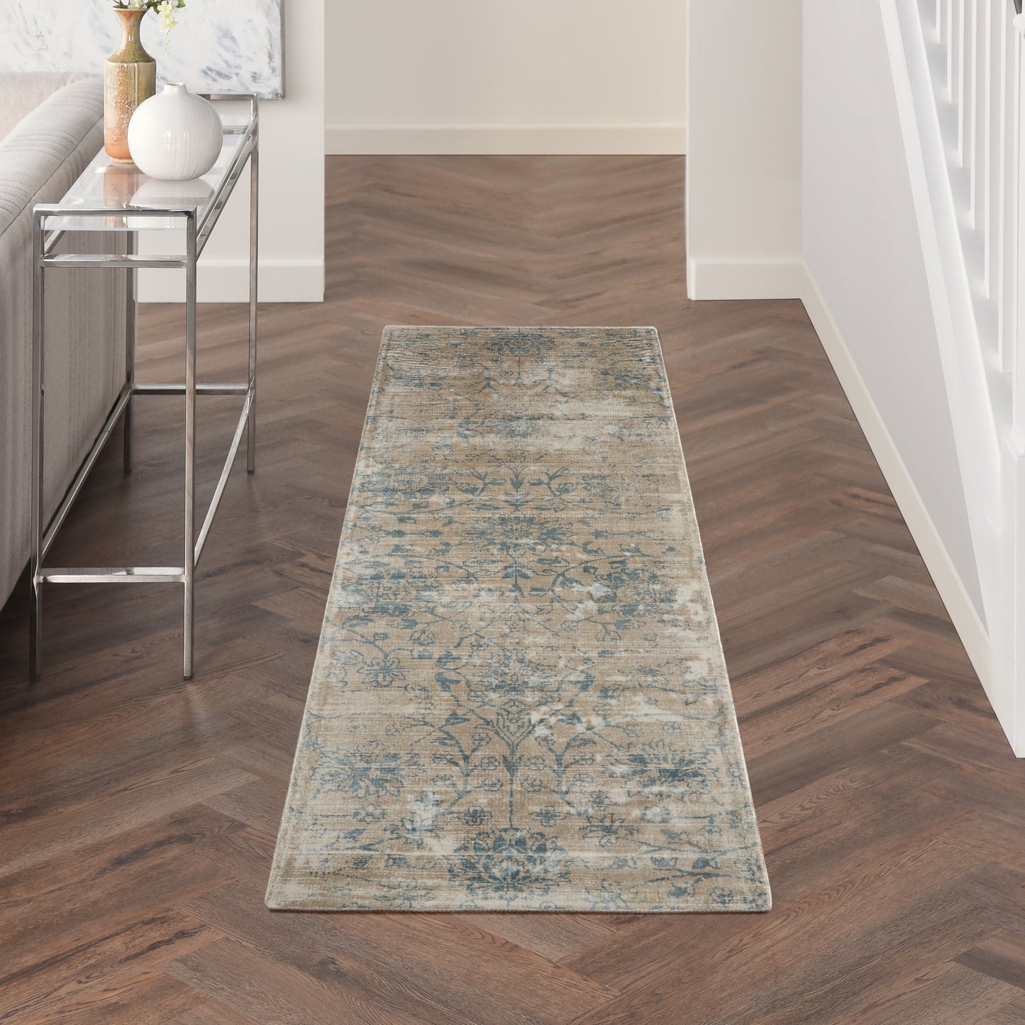 Nourison Home Desert Skies DSK06 Teal  Transitional Loom Rug