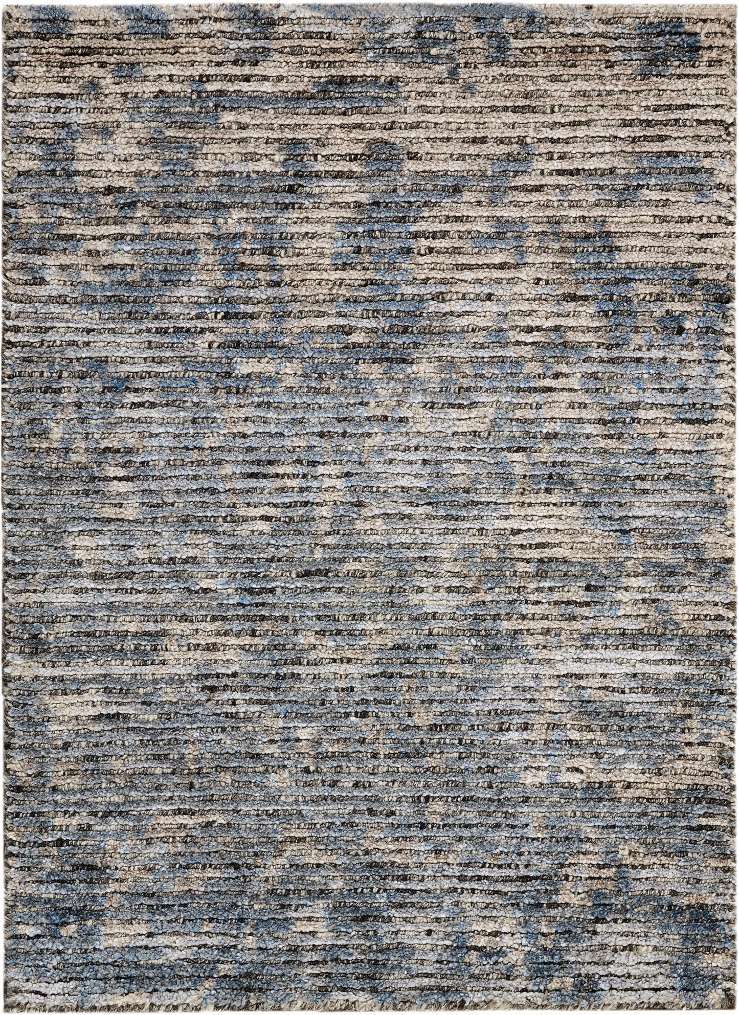 Nourison Home Ellora ELL04 Graphite Contemporary Knotted Rug