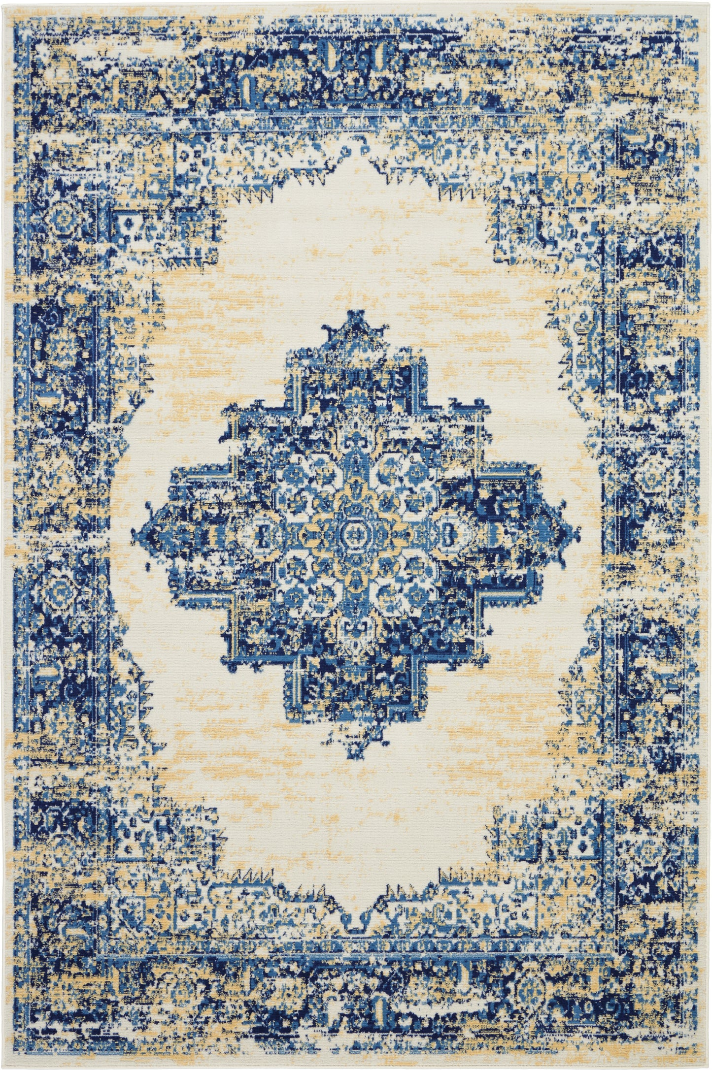 Nourison Home Grafix GRF14 White  Transitional Machinemade Rug