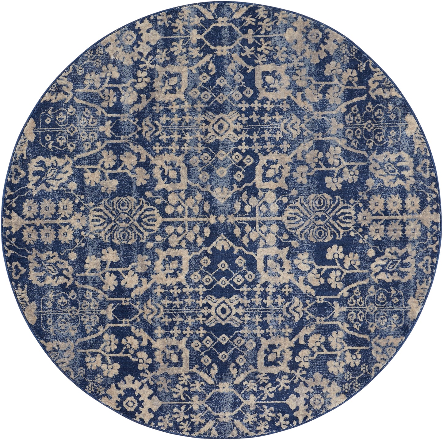 Nourison Home Somerset ST757 Navy  Contemporary Machinemade Rug