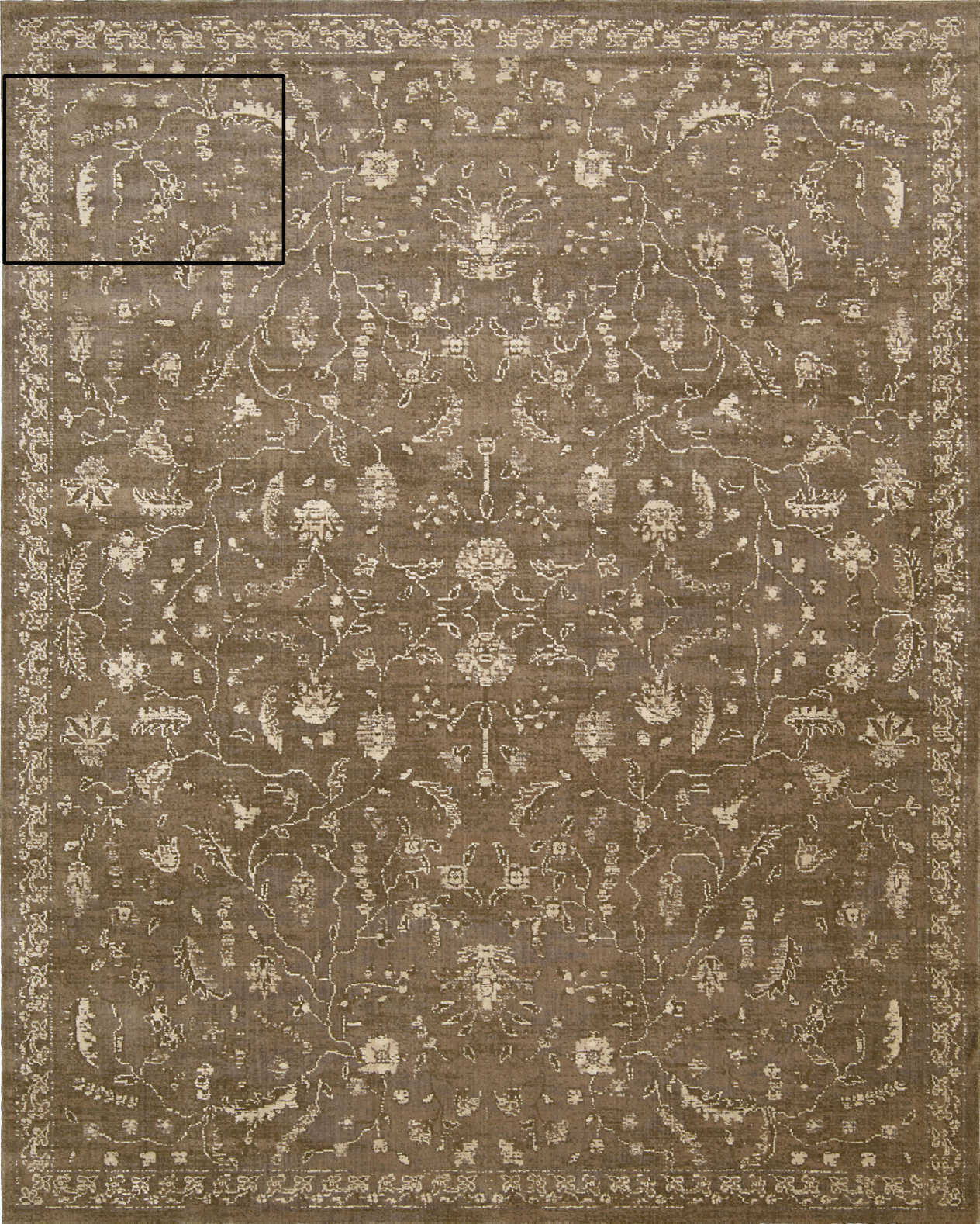 Nourison Home Silk Elements SKE02 Cocoa  Traditional Loom Rug