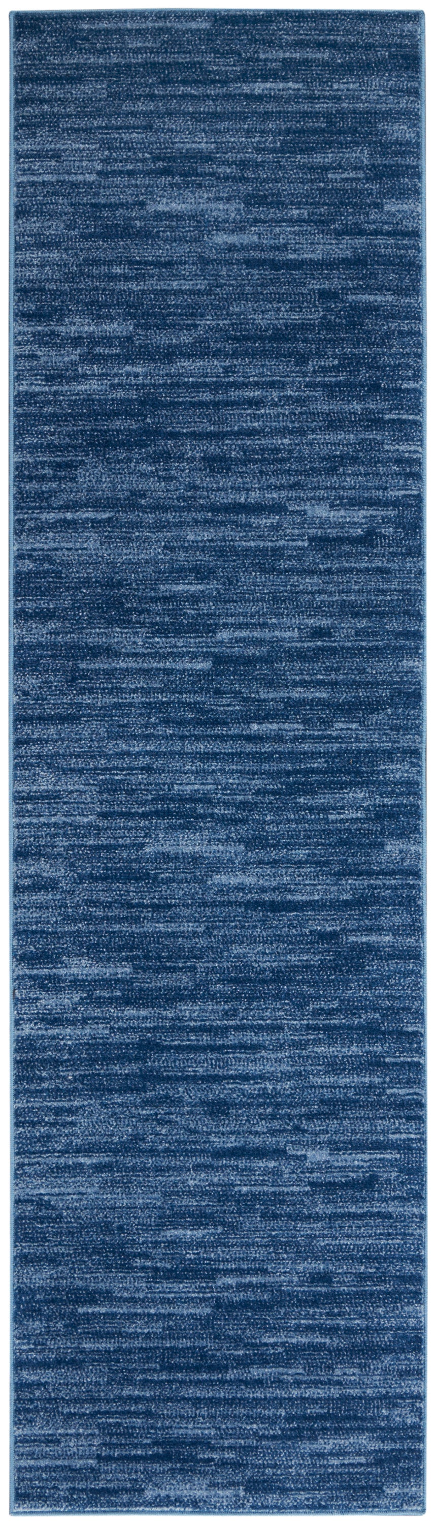 Nourison Home Nourison Essentials NRE01 Navy Blue  Contemporary Machinemade Rug