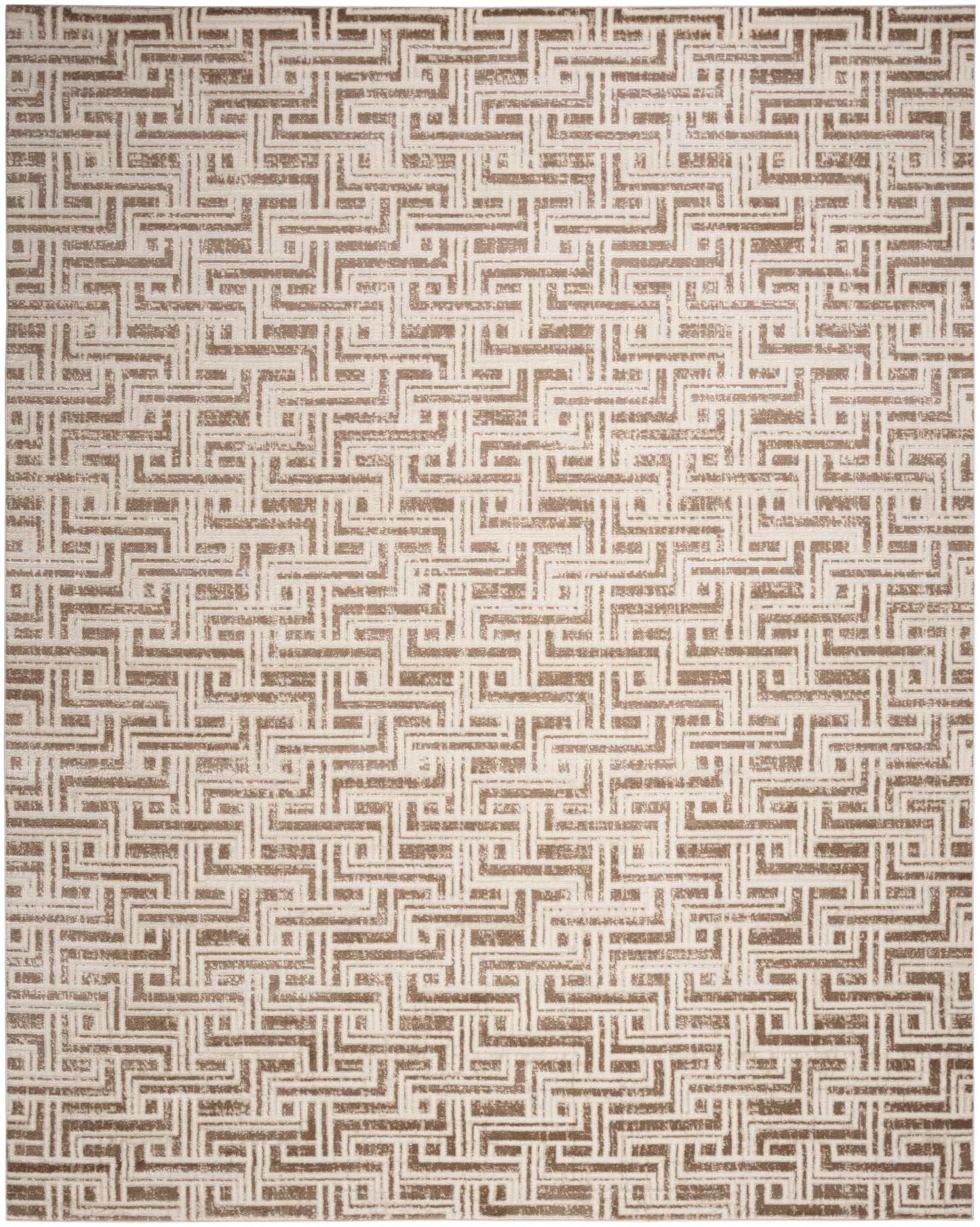 Nourison Home Serenity Home SRH04 Mocha Ivory  Transitional Woven Rug