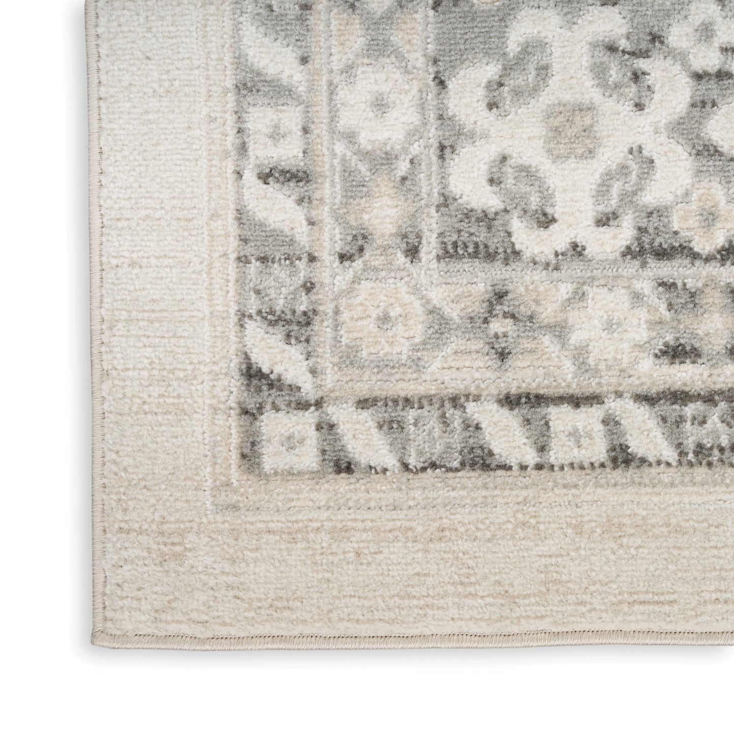 Nourison Home Serenity Home SRH01 Ivory Grey  Traditional Woven Rug