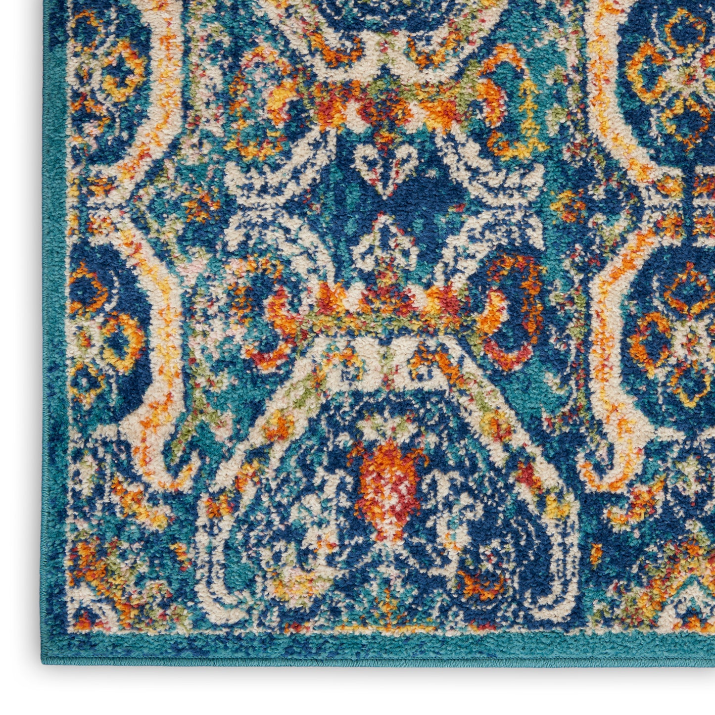 Nourison Home Allur ALR05 Blue Multicolor  Transitional Machinemade Rug