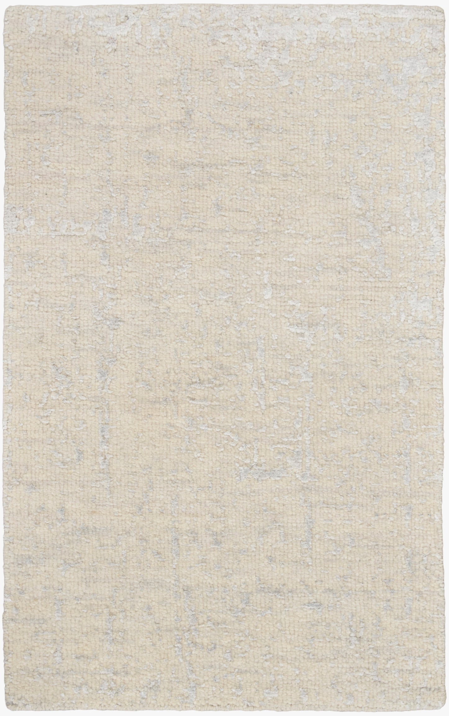 Nourison Home Luna LUN01 Ivory Silver Blue Contemporary Knotted Rug