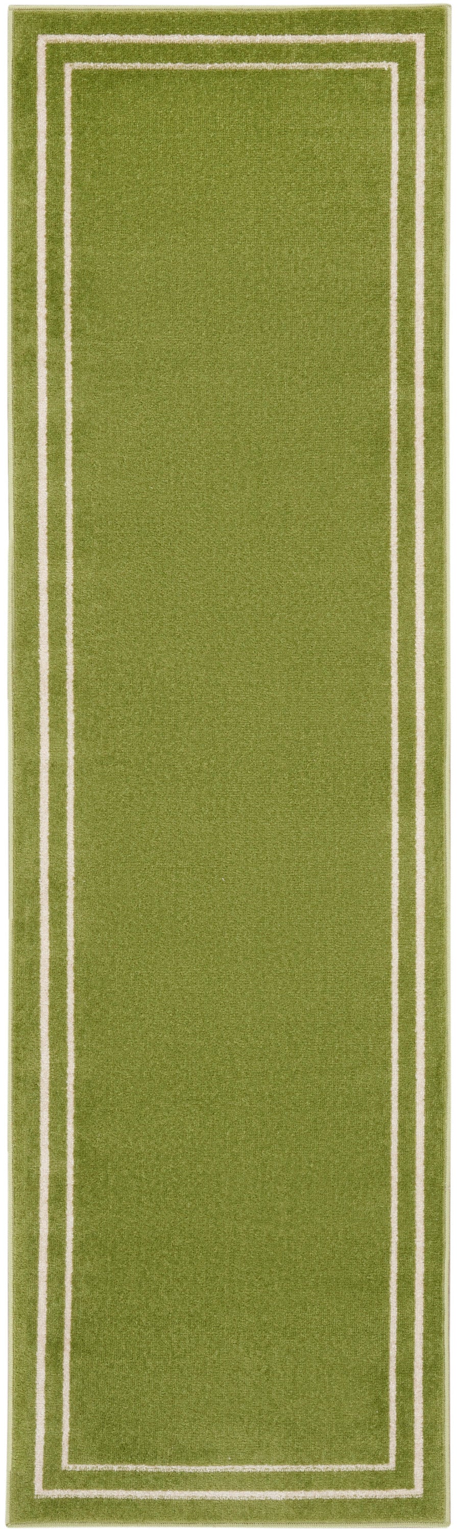 Nourison Home Nourison Essentials NRE02 Green Ivory  Contemporary Machinemade Rug