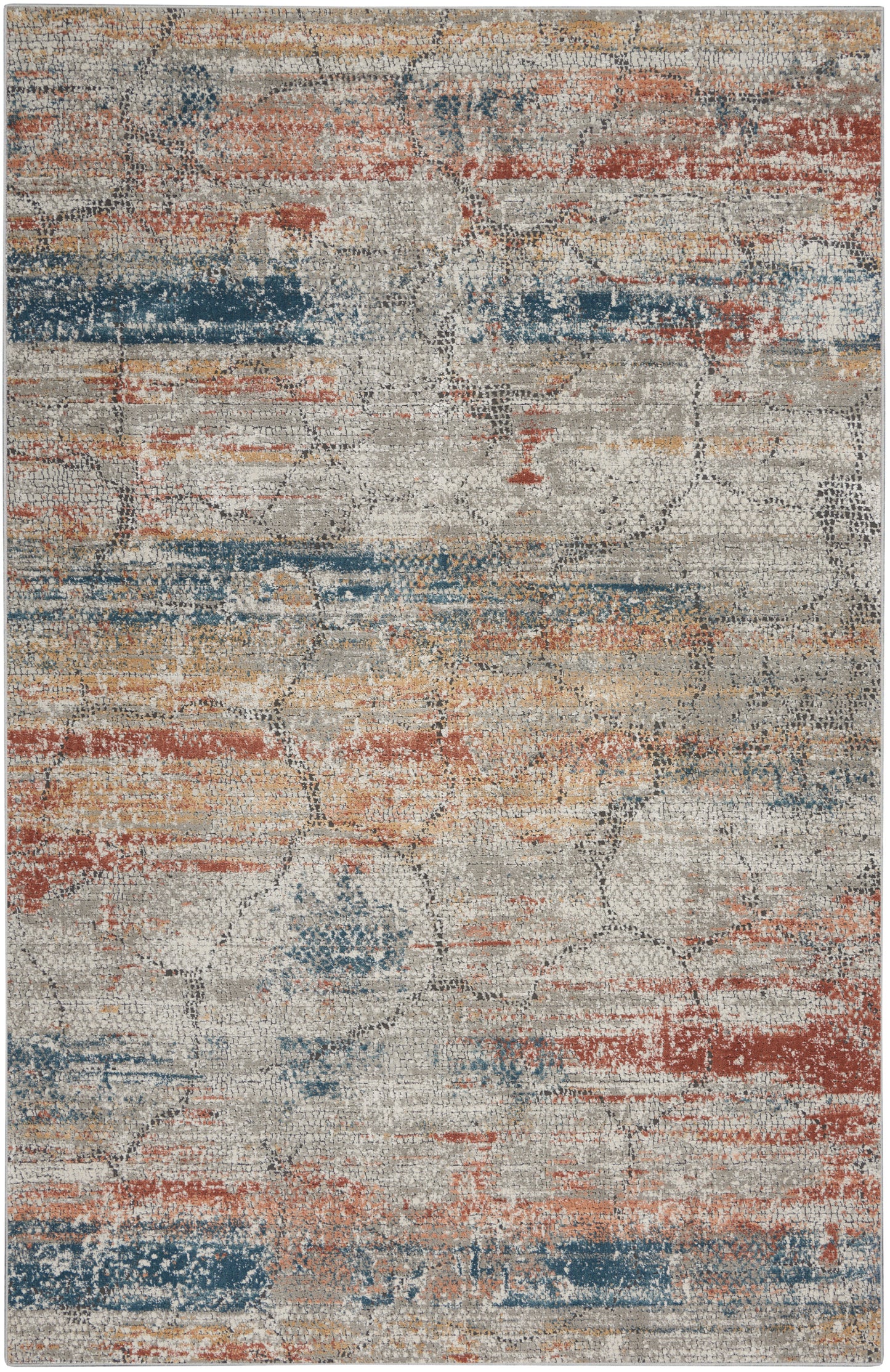 Nourison Home Rustic Textures RUS11 Multicolor  Contemporary Machinemade Rug