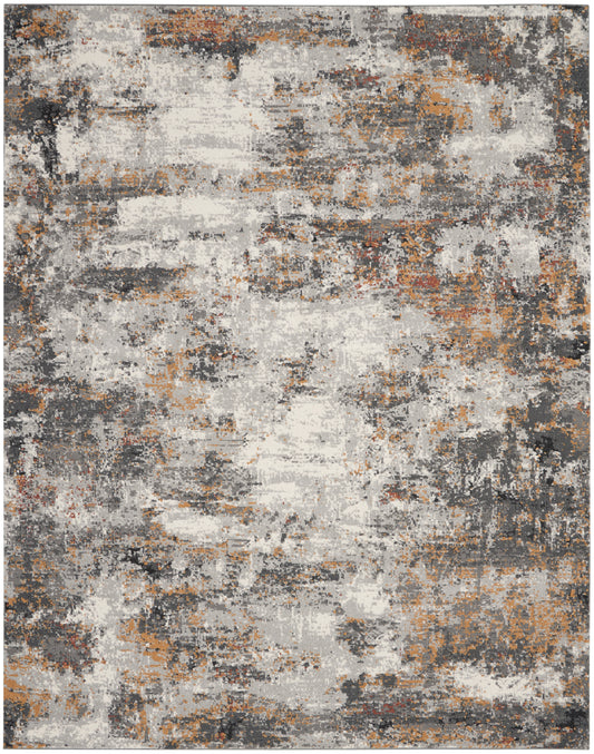 Nourison Home Tangra TNR03 Grey Multi  Contemporary Machinemade Rug