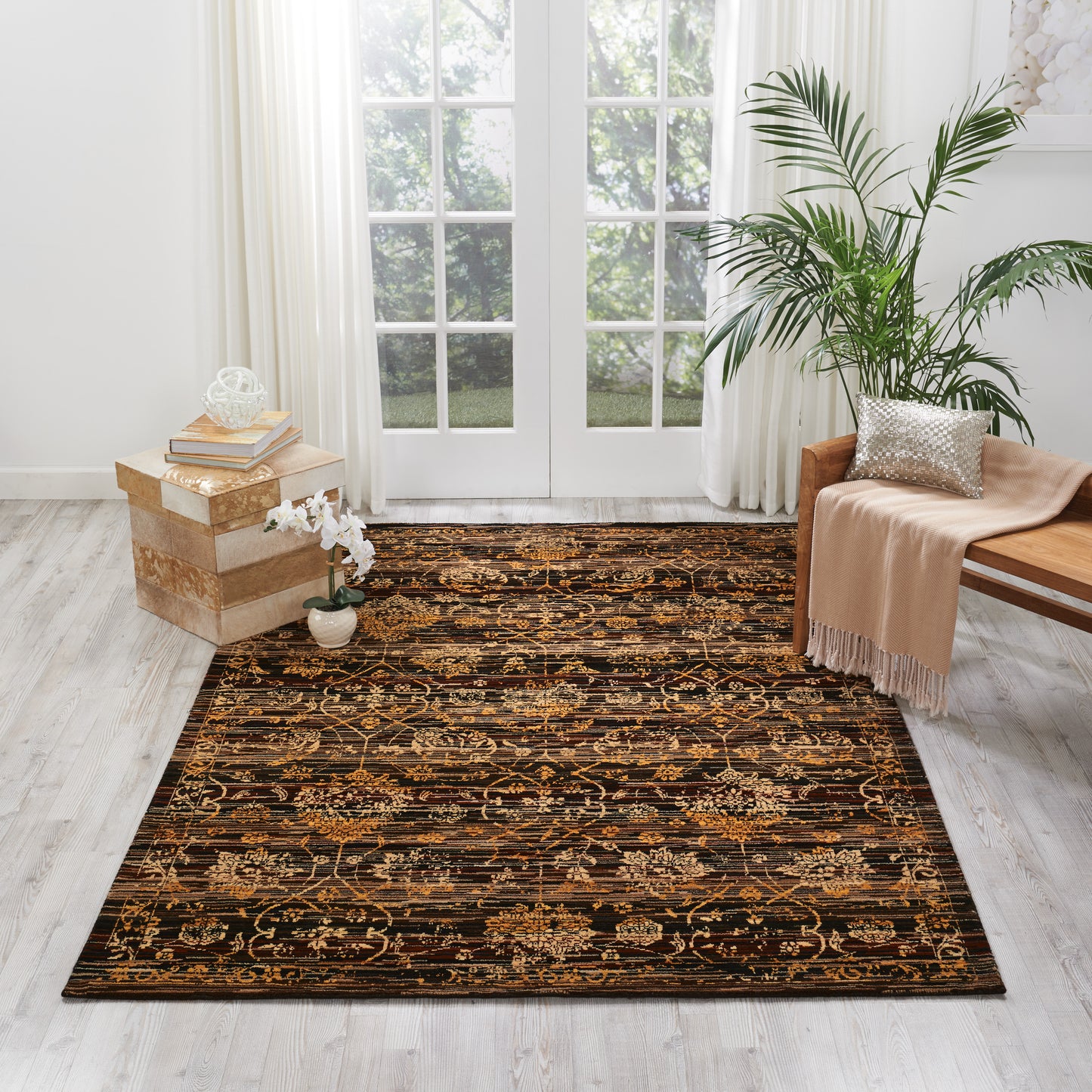 Nourison Home Rhapsody RH007 Ebony  Transitional Loom Rug