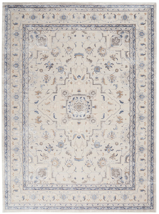 Nourison Home Silky Textures SLY08 Ivory Grey  Traditional Machinemade Rug