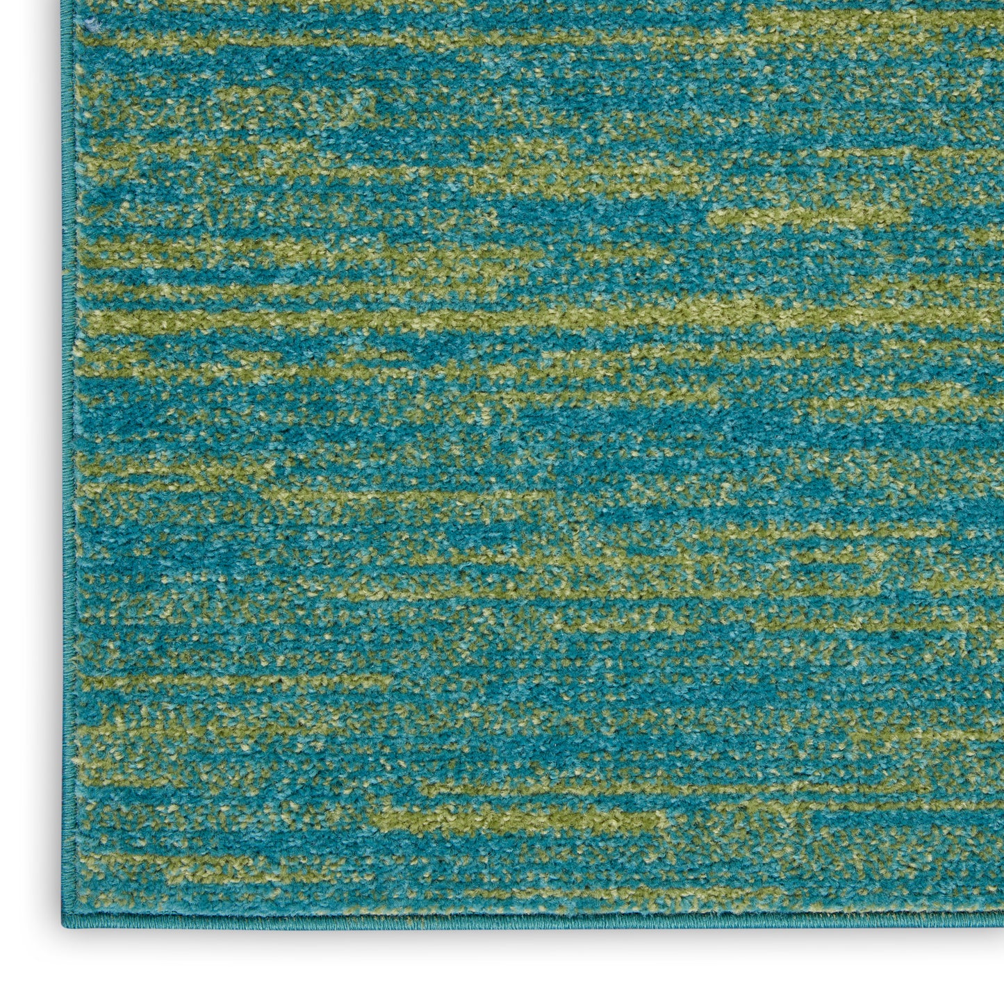 Nourison Home Nourison Essentials NRE01 Blue Green  Contemporary Machinemade Rug