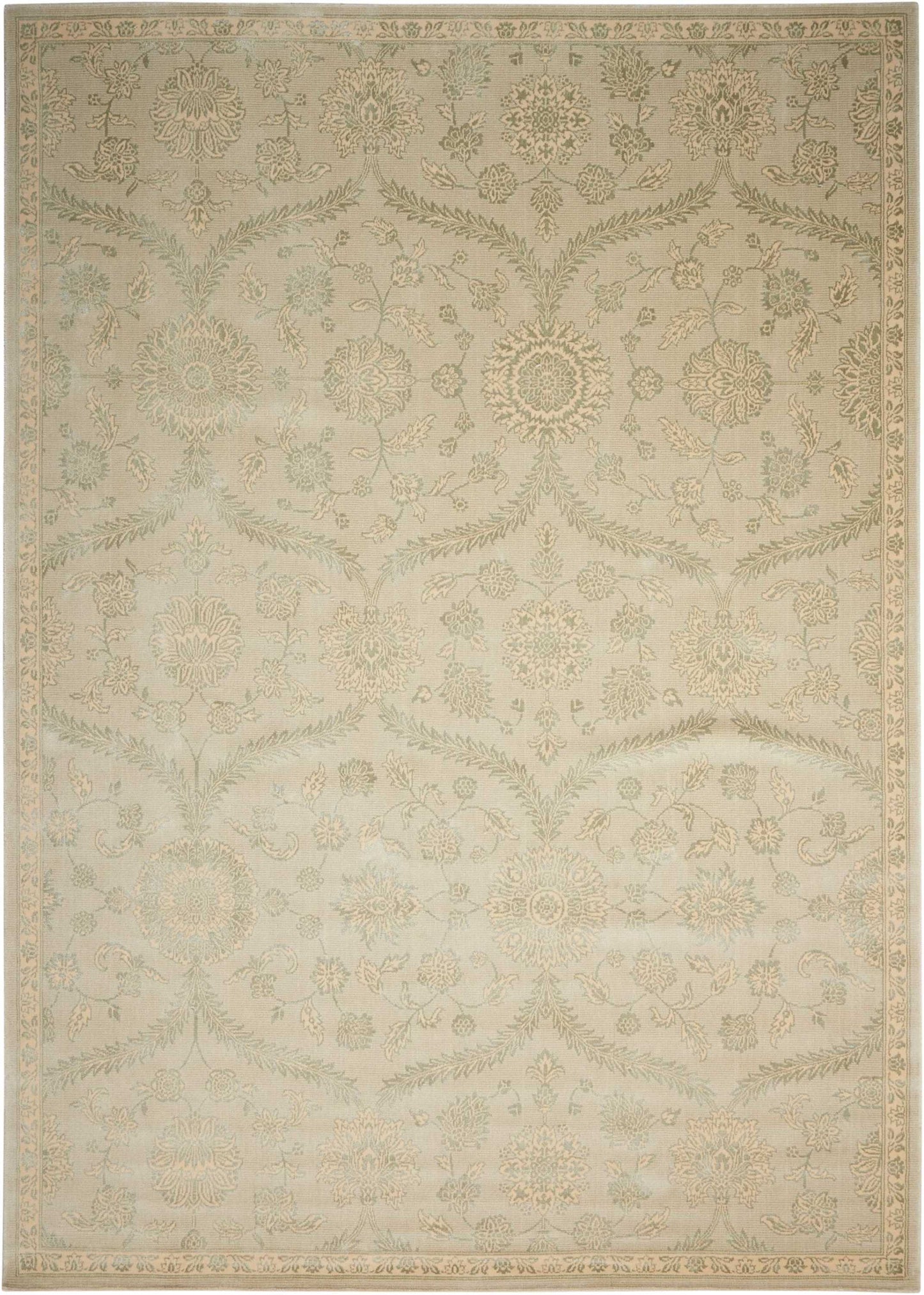 Nourison Home Luminance LUM04 Cream Mint  Transitional Loom Rug