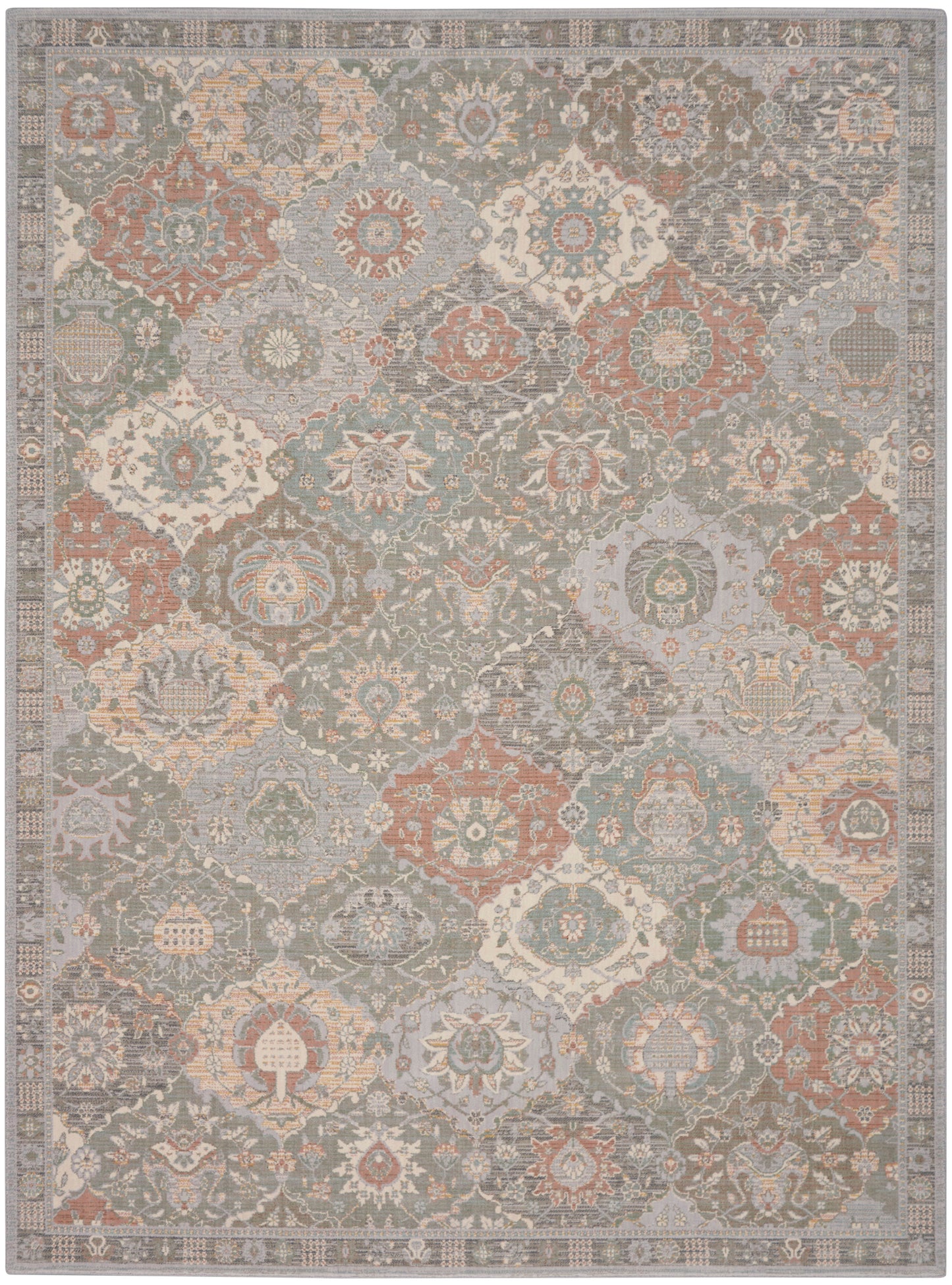 Nourison Home Parisa PSA05 Grey Multi  Transitional Woven Rug